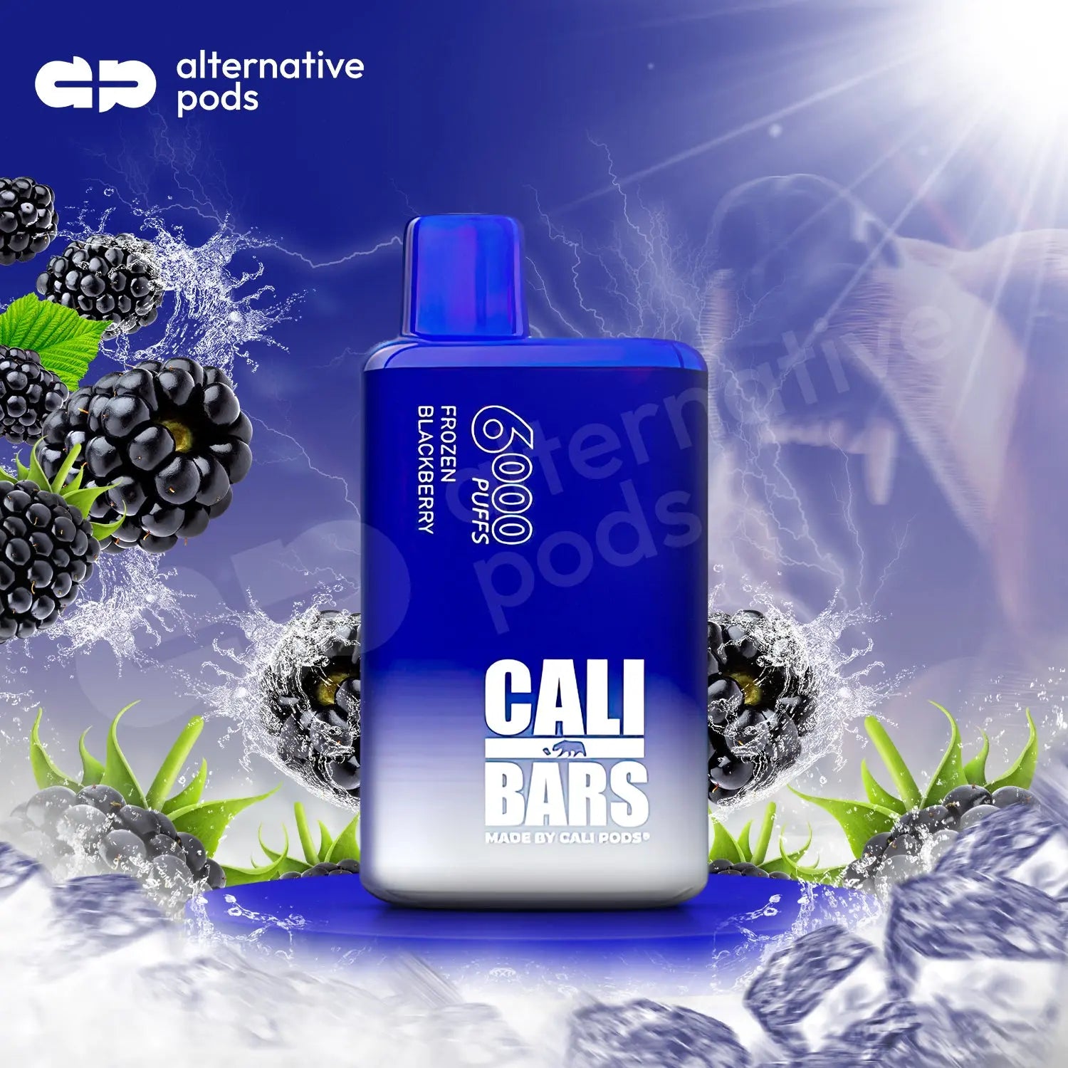 Cali Bars V2 6000 Disposable Vape - Frozen Blackberry 