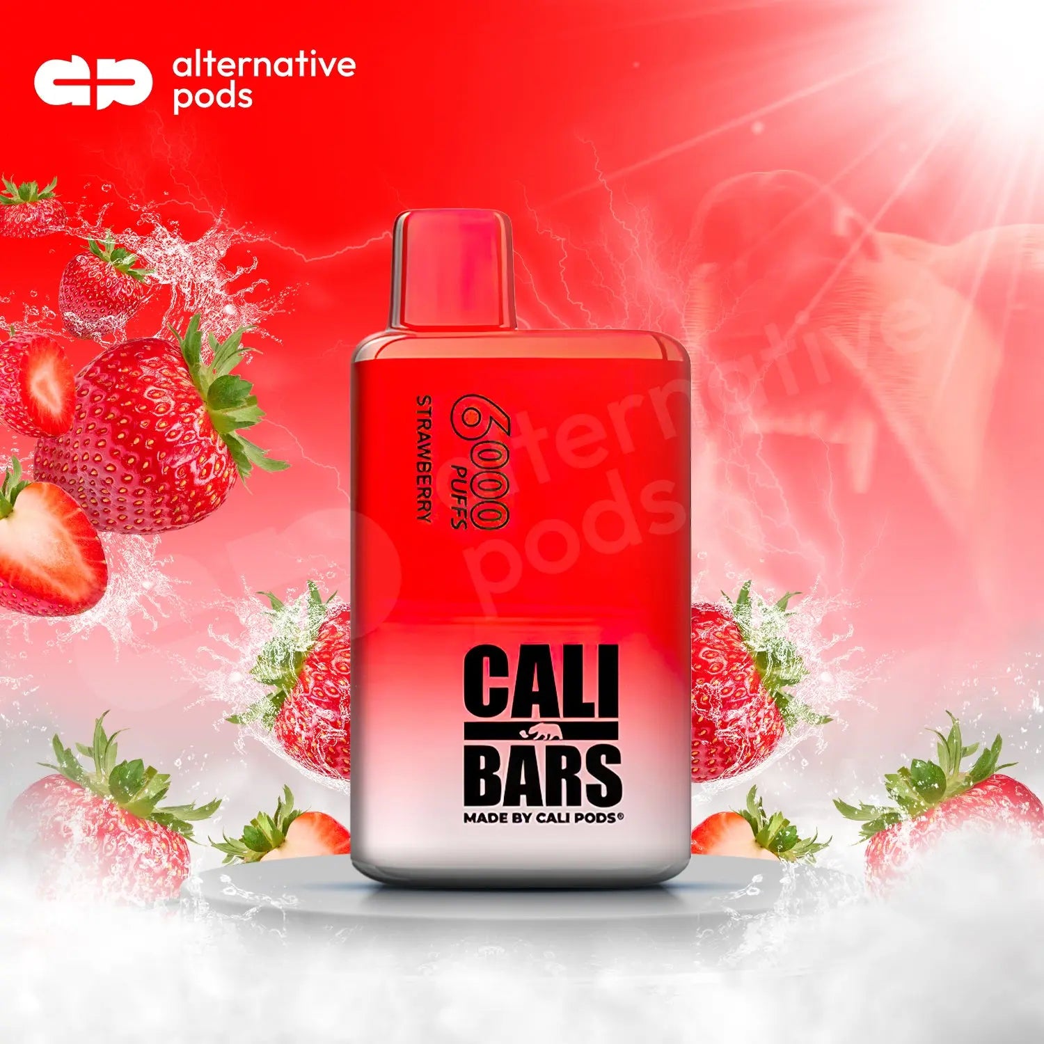 Cali Bars V2 6000 Disposable Vape - Strawberry 
