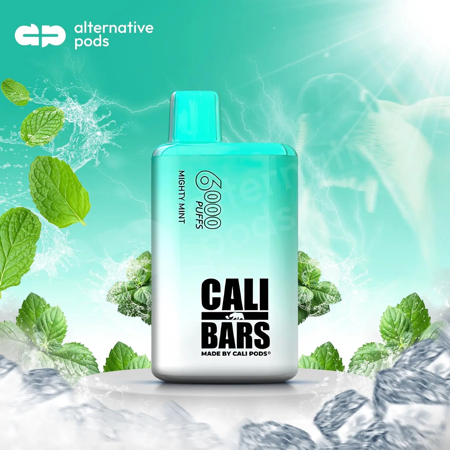 Cali Bars V2 6000 Disposable Vape - Mighty Mint 