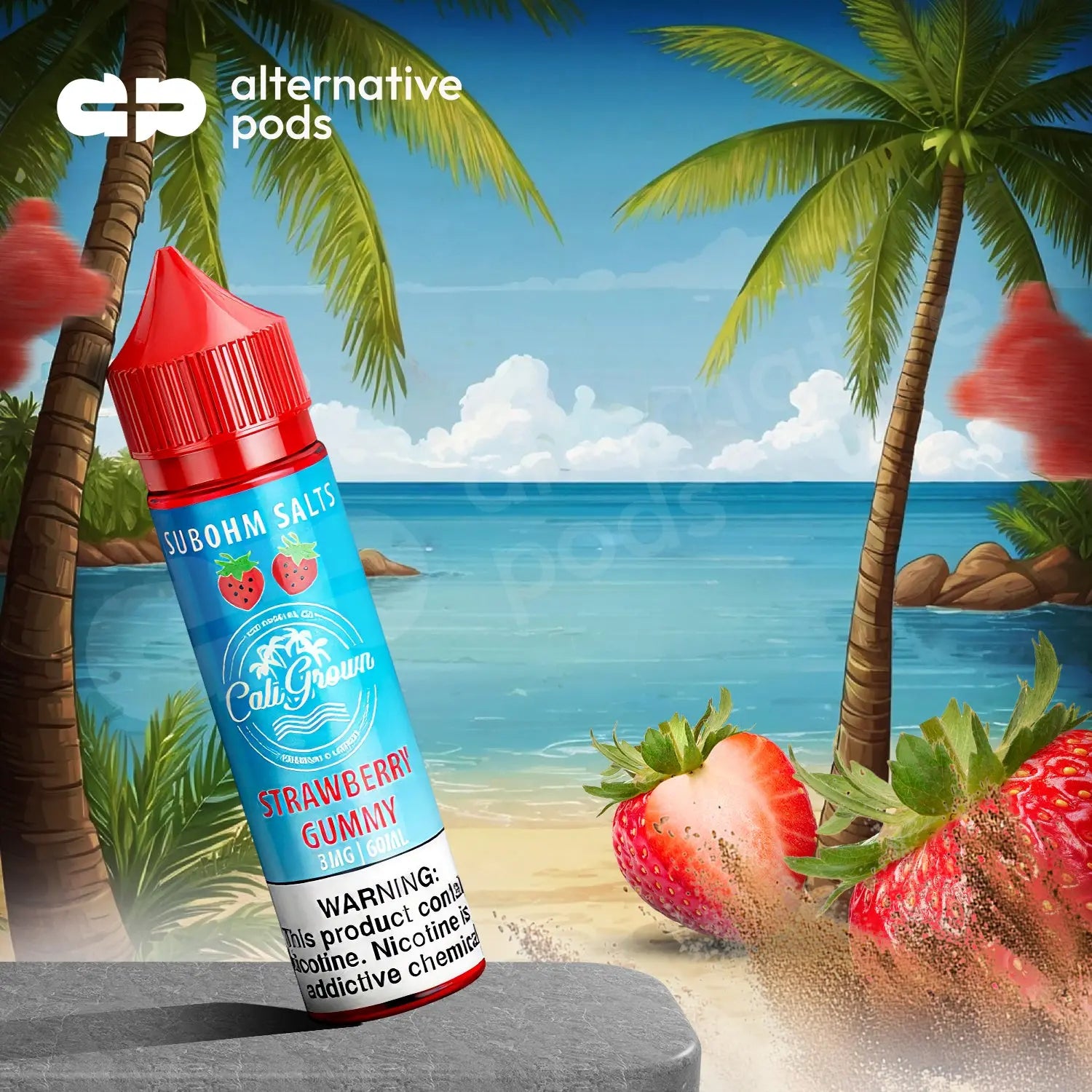 Cali Grown Synthetic E-Liquid 60ML - Strawberry Gummy 