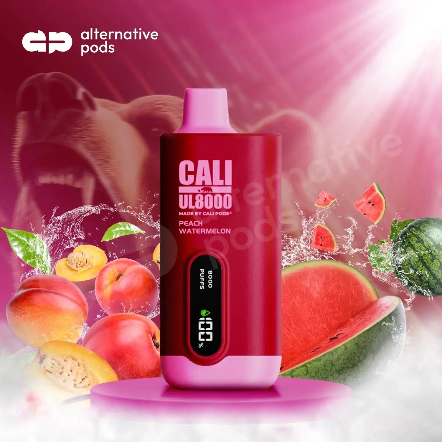 Cali UL8000 Disposable - Peach Watermelon 
