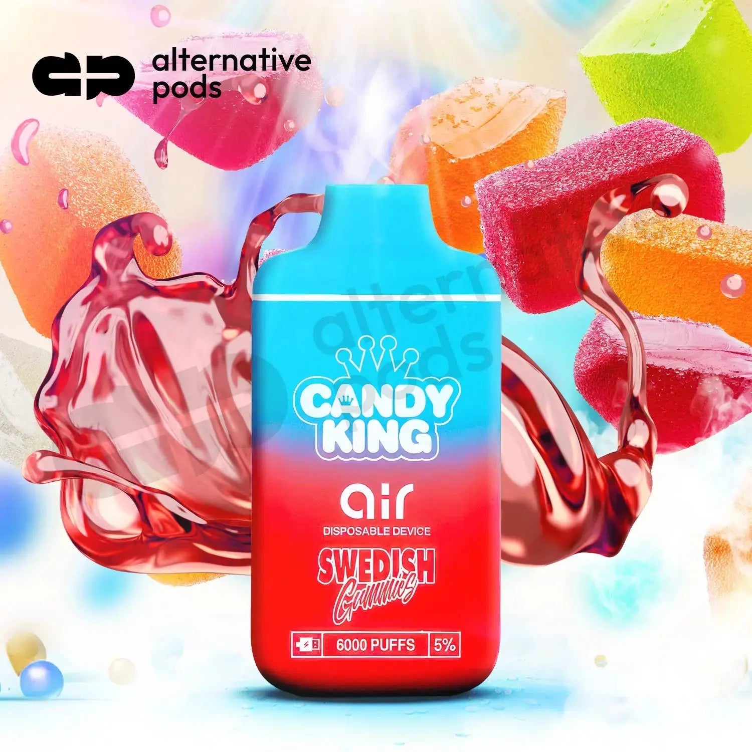 Candy King Air Disposable Vape 6000 Puffs 5% - Swedish Gummies 