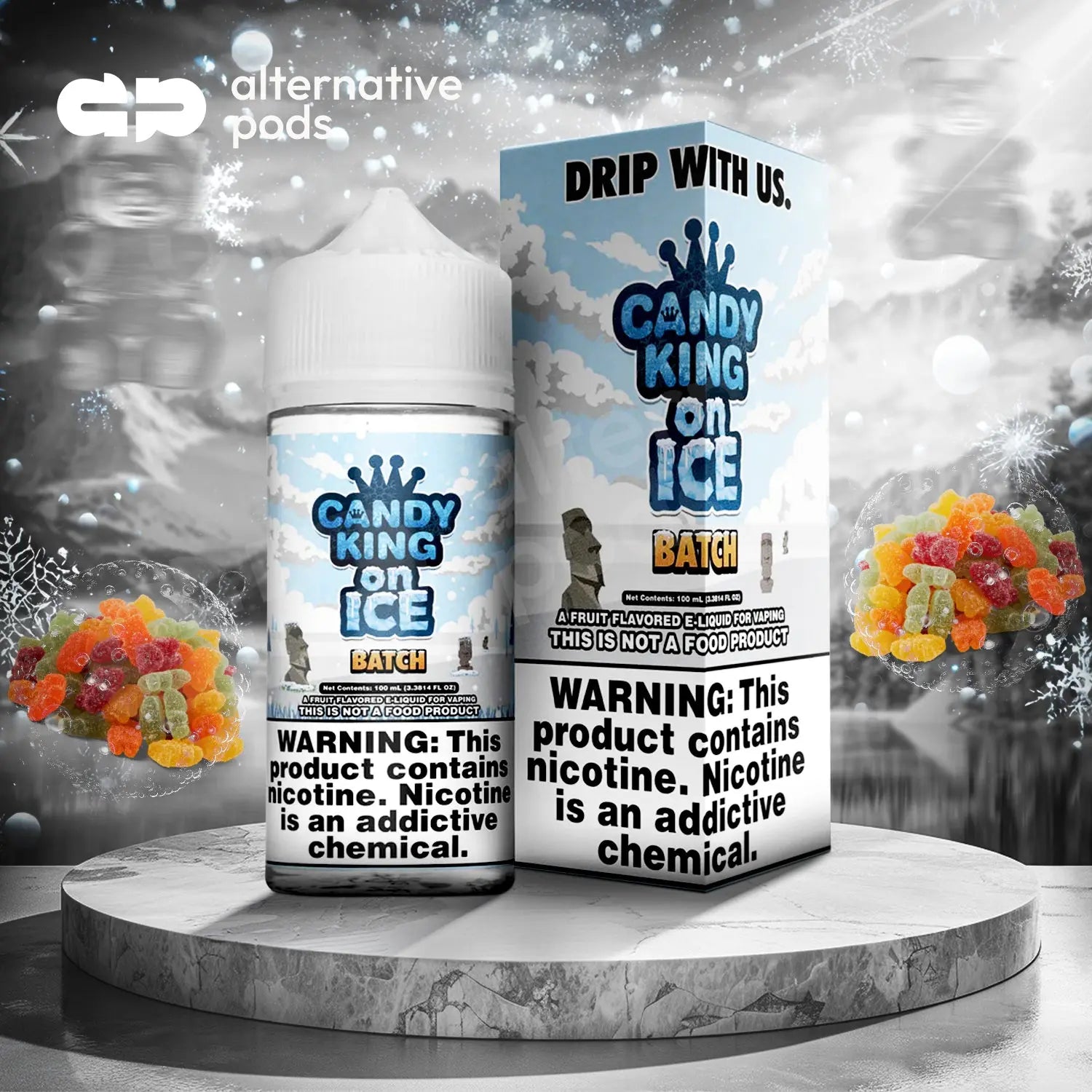 Candy King On Ice E-Liquid 100ML - Batch On Ice