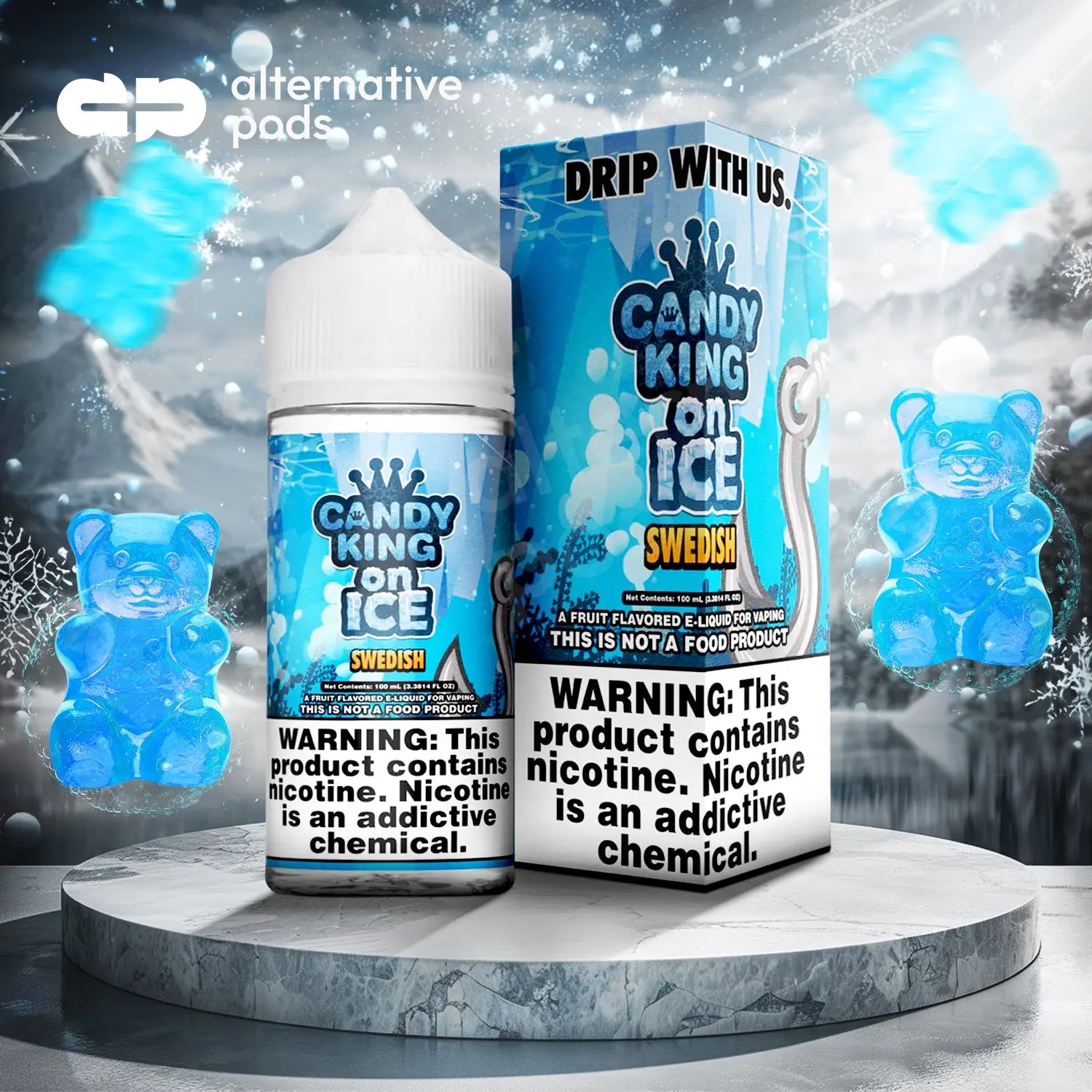 Candy King On Ice E-Liquid 100ML - Swedish On Ice