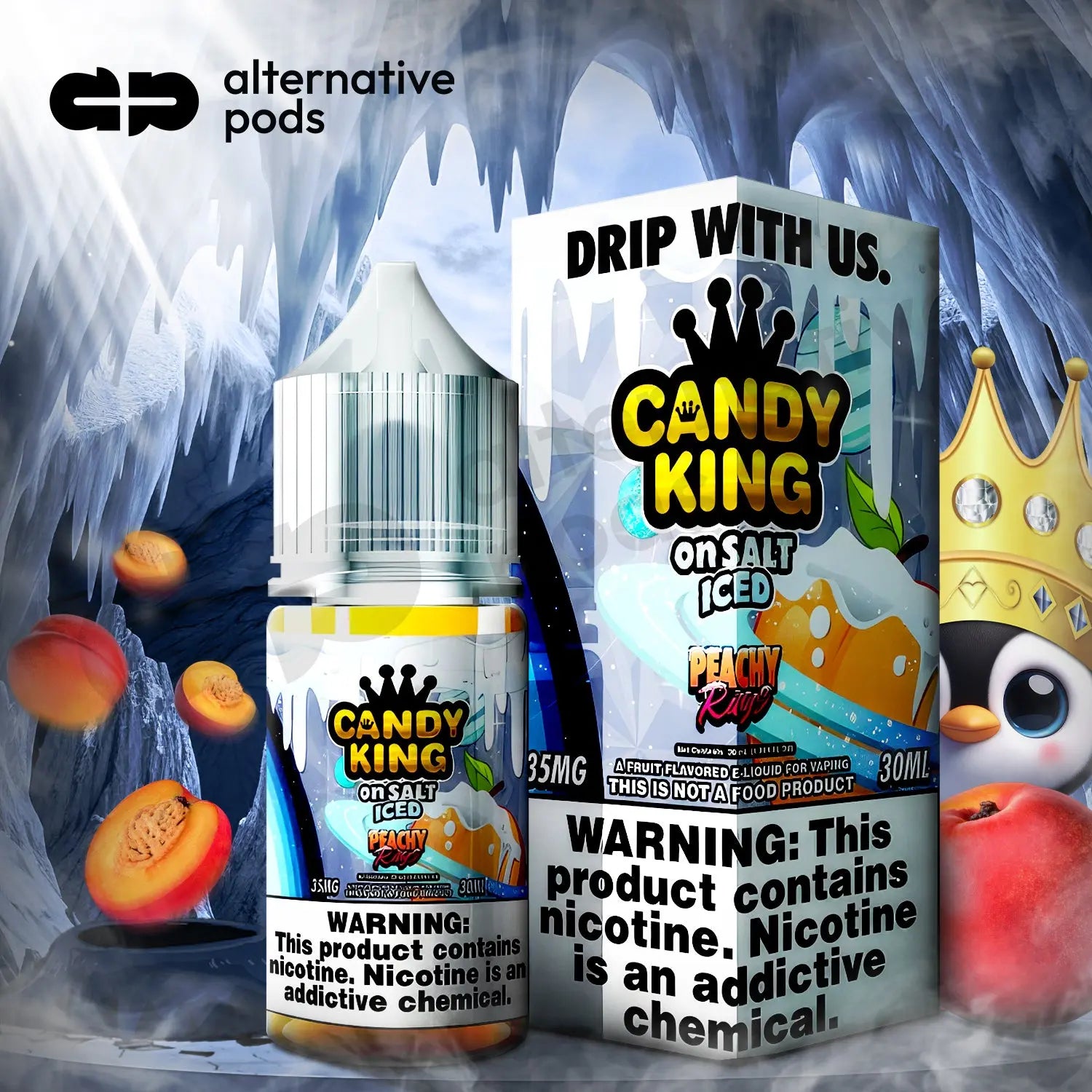 Candy King On Salt ICED Nicotine Salt E-Liquid 30ML - Alternative pods | Online Vape & Smoke Shop