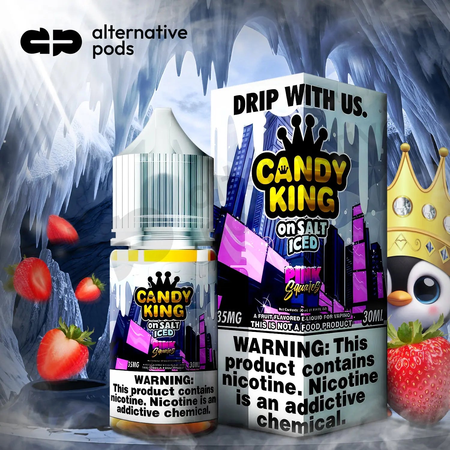 Candy King On Salt ICED Nicotine Salt E-Liquid 30ML - Alternative pods | Online Vape & Smoke Shop