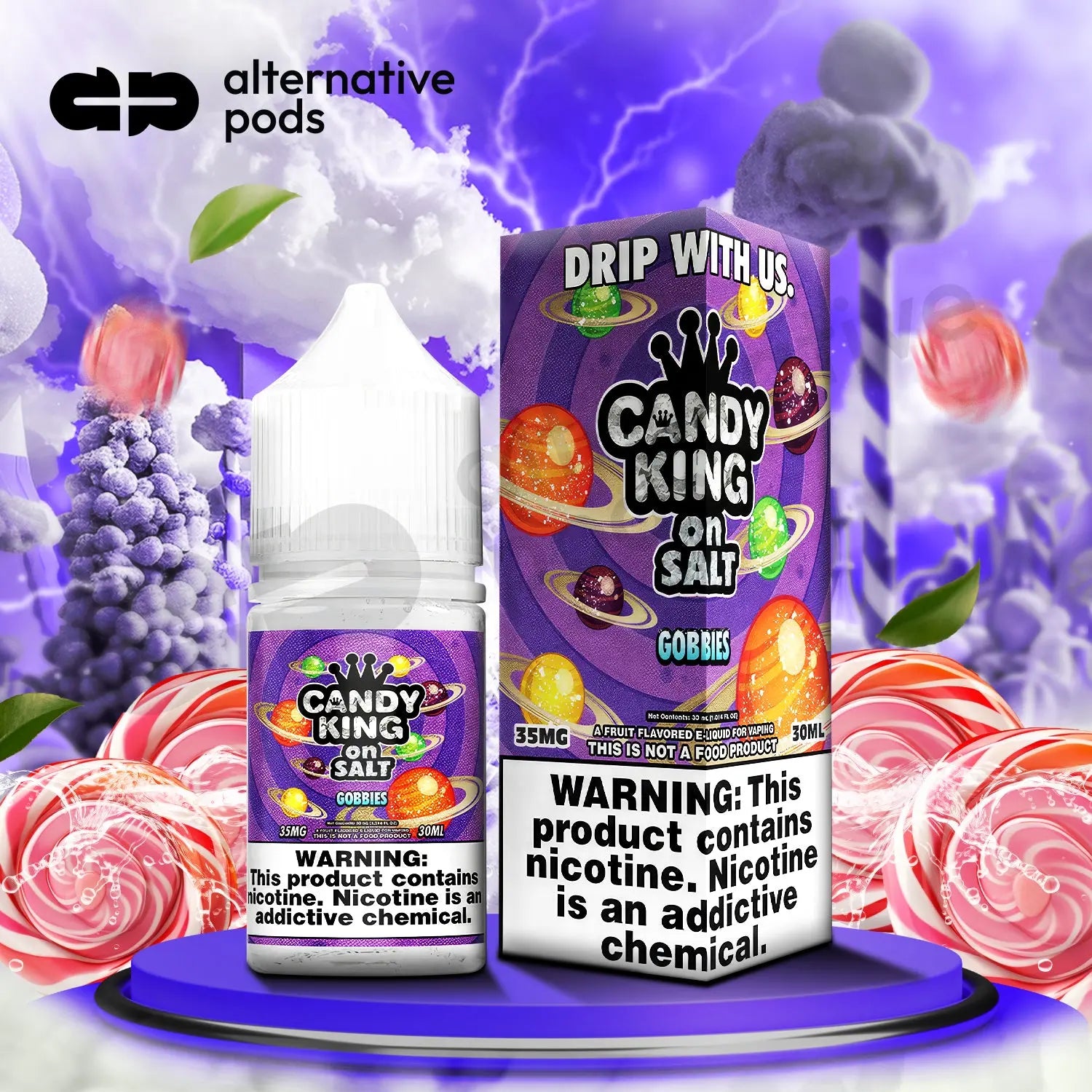 Candy King On Salt Nicotine Salt E-Liquid 30ML - Alternative pods | Online Vape & Smoke Shop