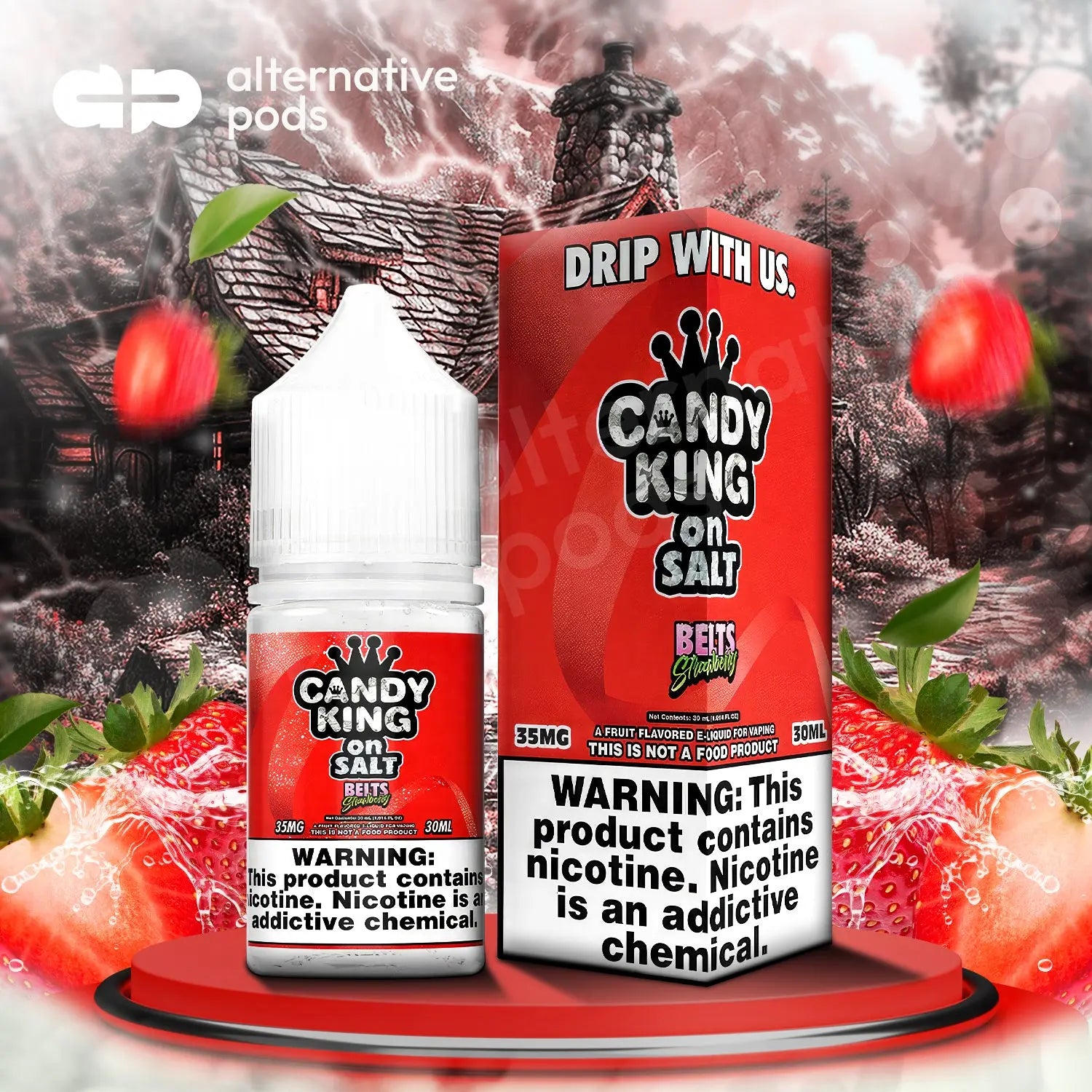 Candy King On Salt Synthetic Nicotine Salt E-Liquid 30ML - Alternative pods | Online Vape & Smoke Shop