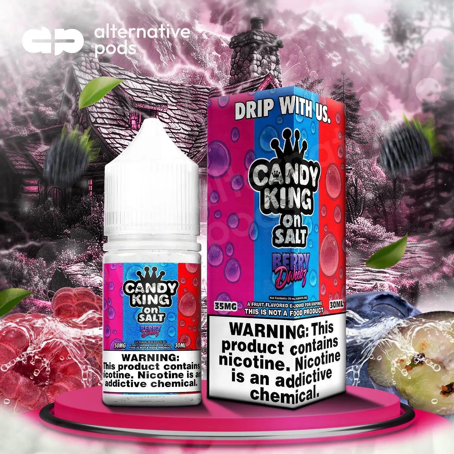 Candy King On Salt Synthetic Nicotine Salt E-Liquid 30ML - Alternative pods | Online Vape & Smoke Shop