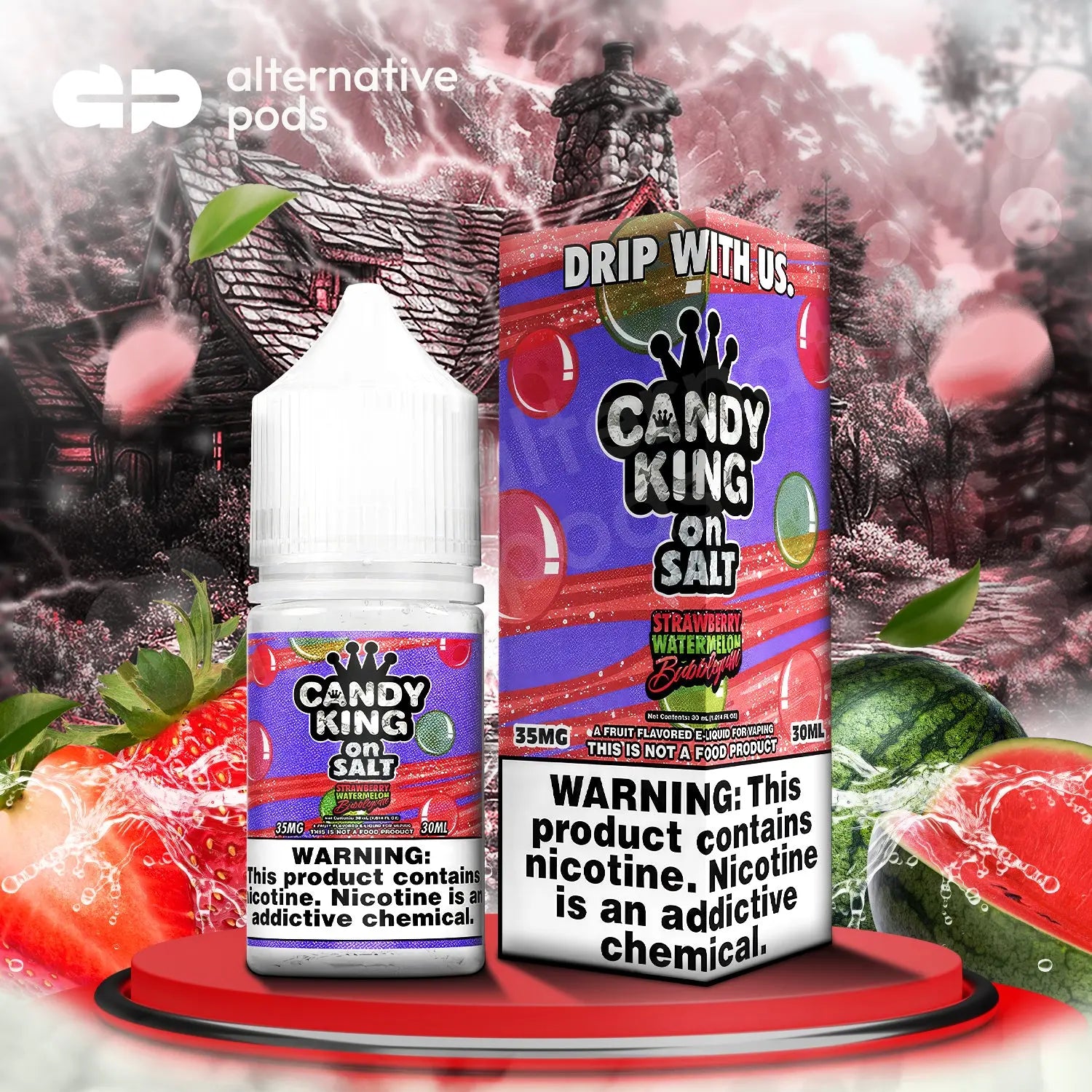 Candy King On Salt Synthetic Nicotine Salt E-Liquid 30ML - Alternative pods | Online Vape & Smoke Shop