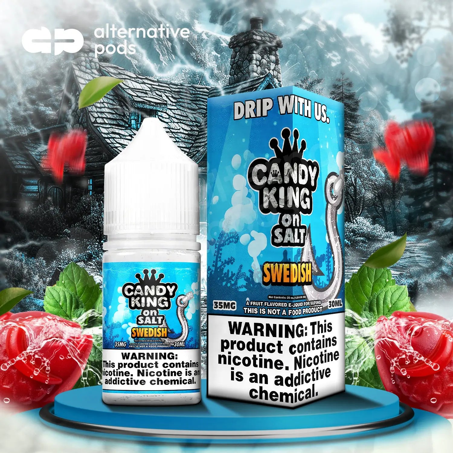 Candy King On Salt Synthetic Nicotine Salt E-Liquid 30ML - Alternative pods | Online Vape & Smoke Shop