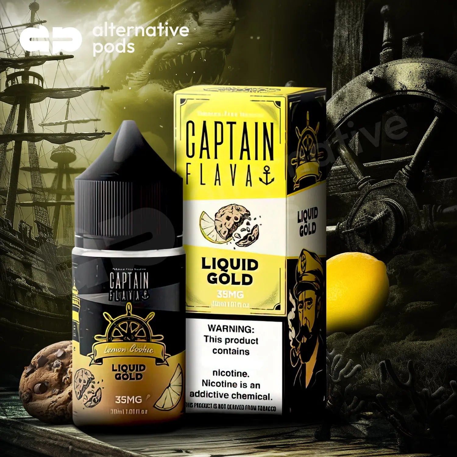 Captain Flava Nicotine Salt E-Liquid 30ML - Alternative pods | Online Vape & Smoke Shop