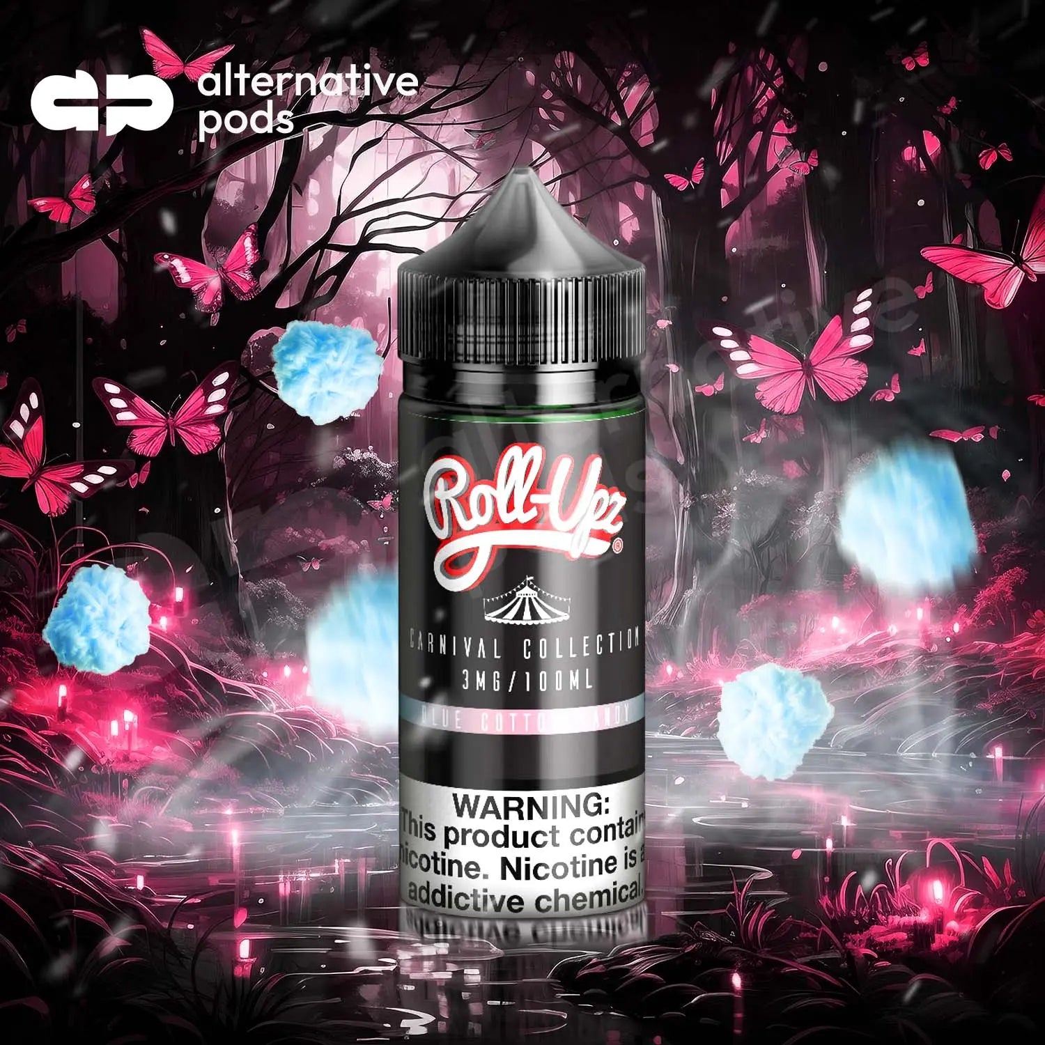 Carnival By Juice Roll Upz E-Liquid 100ML - Blue Cotton Candy 