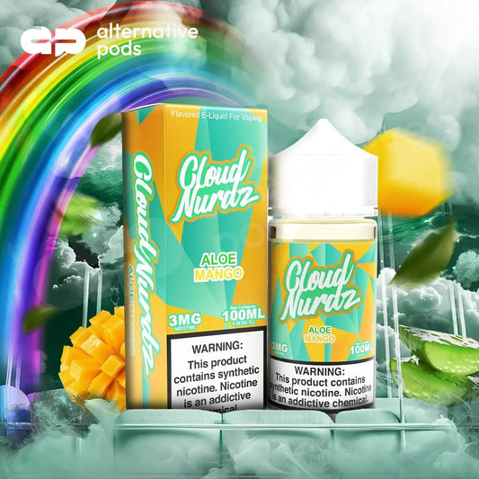 Cloud Nurdz Synthetic Nicotine E-Liquid 100ML - Aloe Mango 
