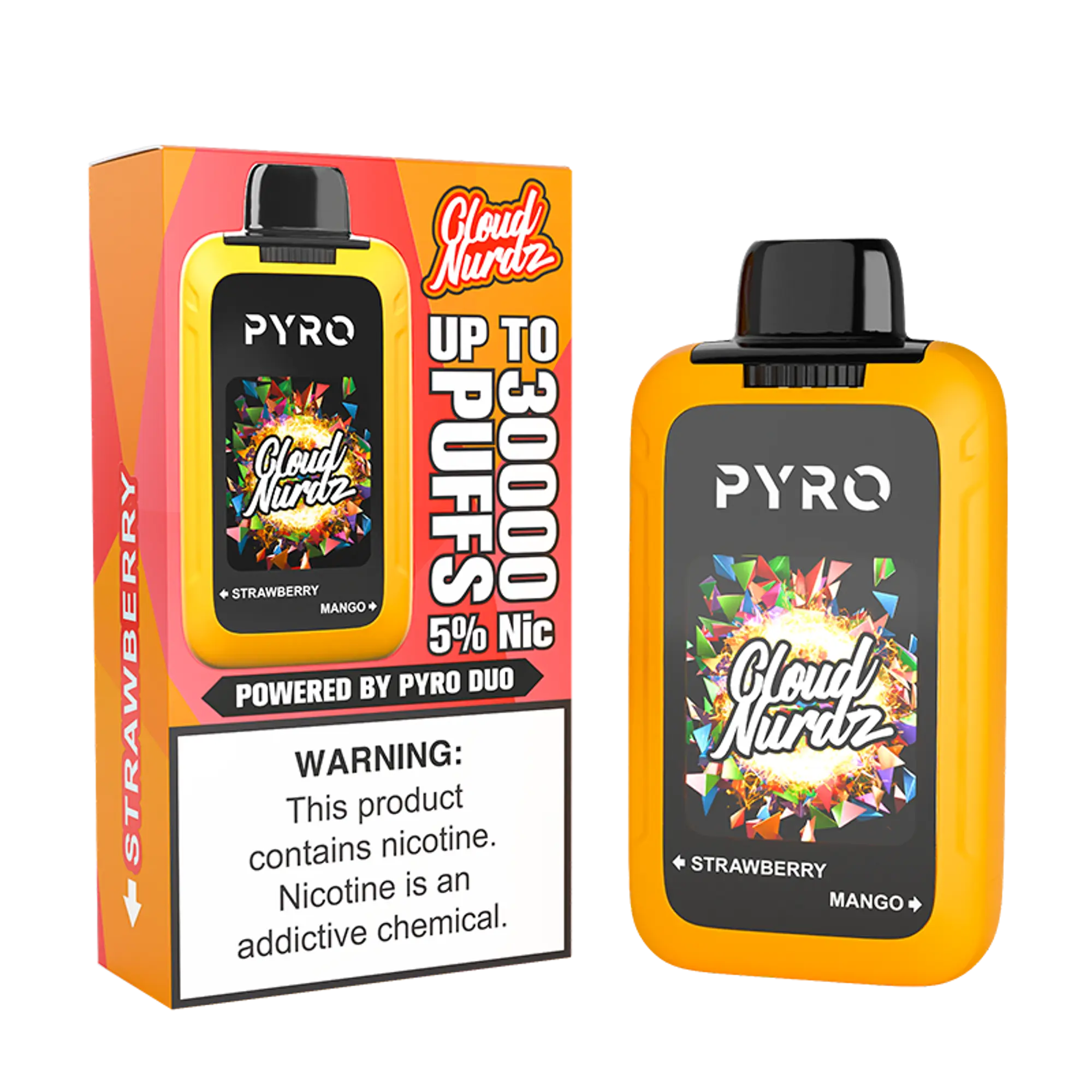 Cloud Nurdz X Pyro Duo 30K - Strawberry + Mango 