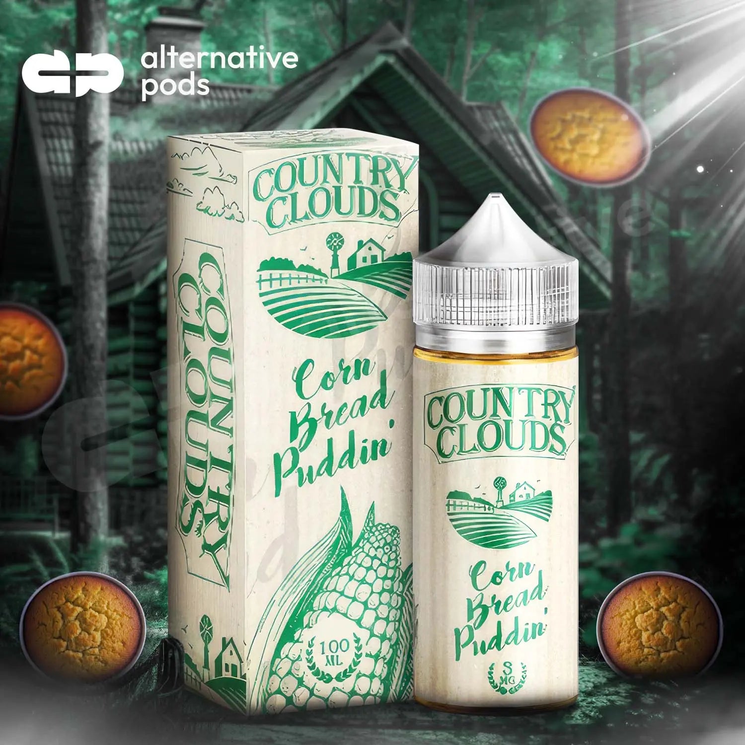 Country Clouds Premium E-Liquid 100ML - Corn Bread Puddin 