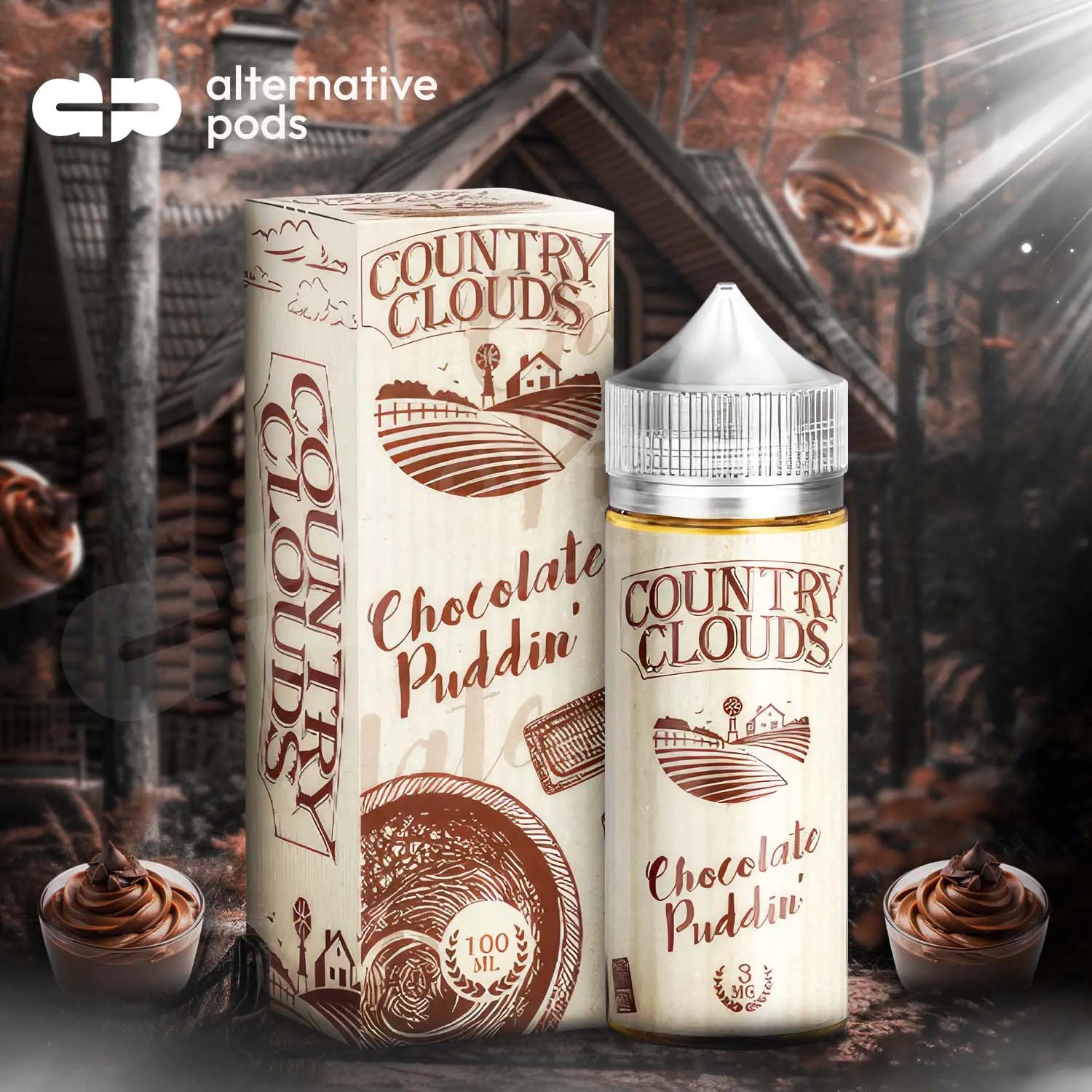 Country Clouds Premium E-Liquid 100ML - Chocolate Puddin 