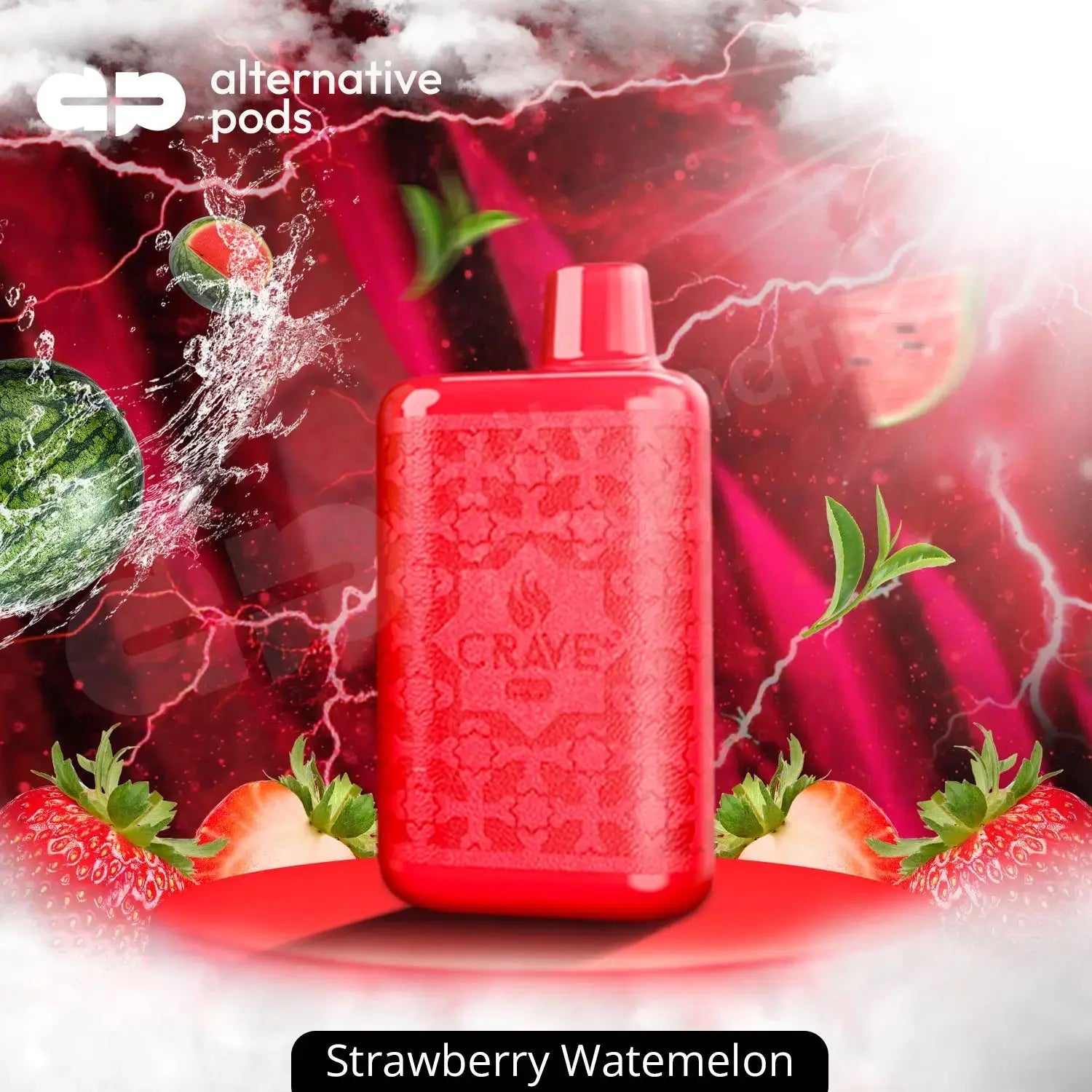 Crave Plus Mega 5500 Puffs Disposable Vape - Strawberry Watermelon 