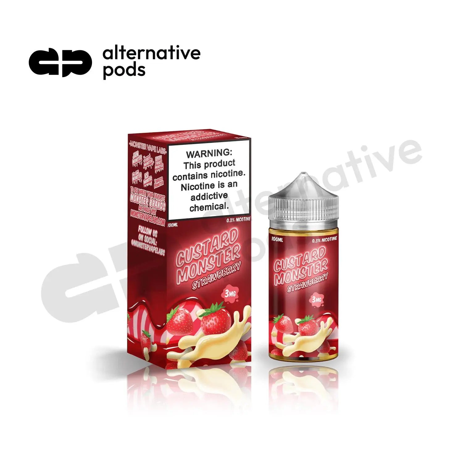 Custard Monster Synthetic Nicotine E-Liquid 100ML - Alternative pods | Online Vape & Smoke Shop