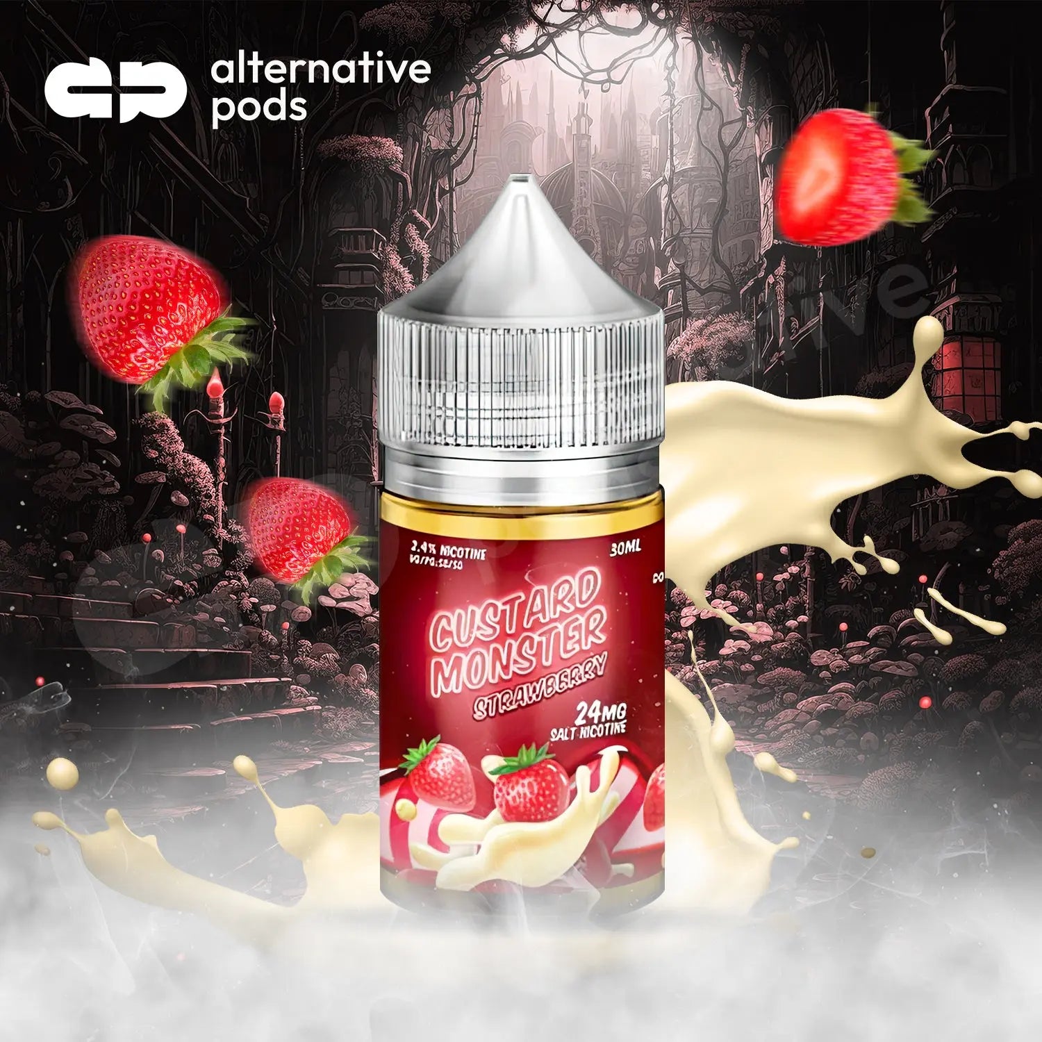 Custard Monster Synthetic Nicotine Salt E-Liquid 30ML - Strawberry 