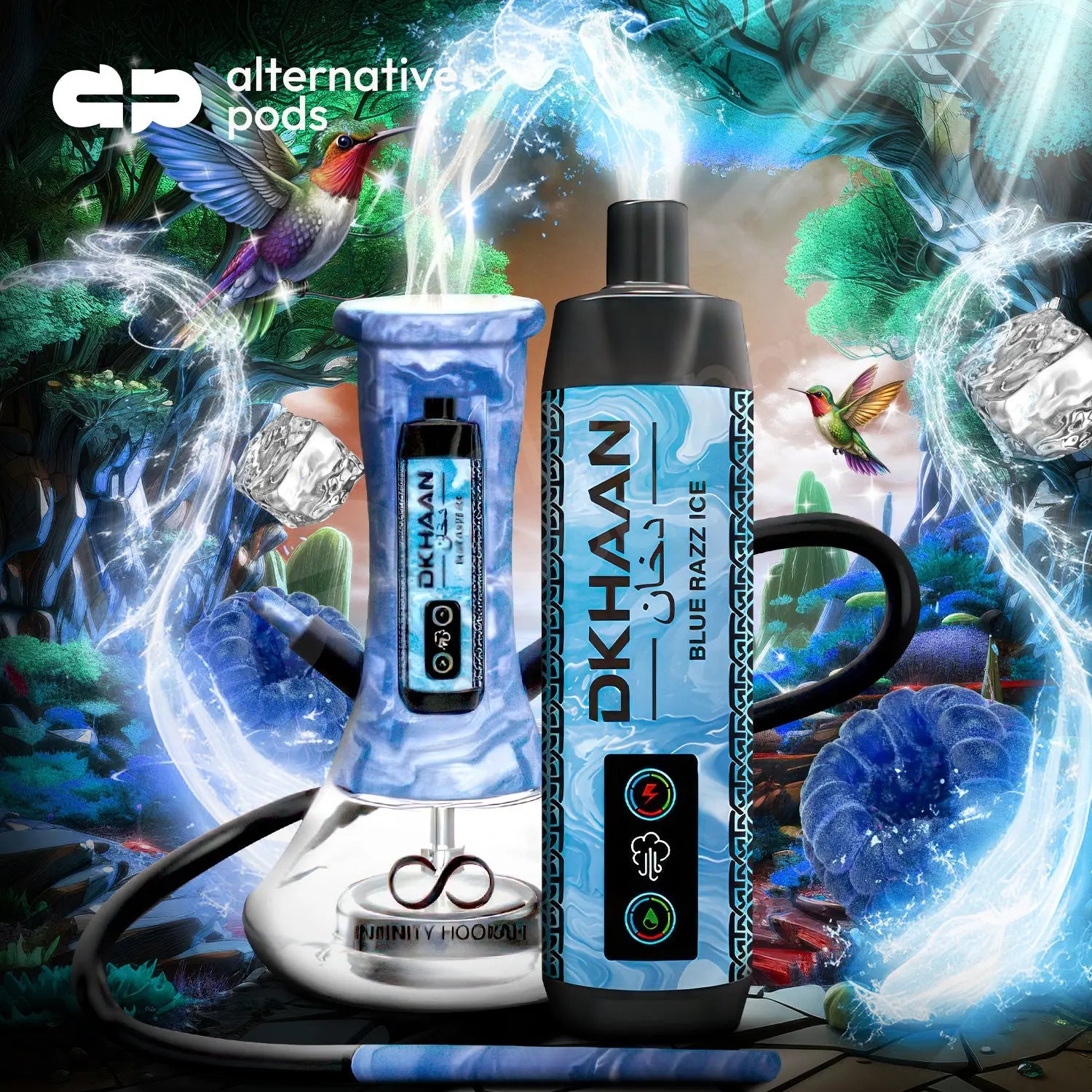 DKHAAN 15000 PUFFS DISPOSABLES BIG CLOUD - Blue Razz Ice 