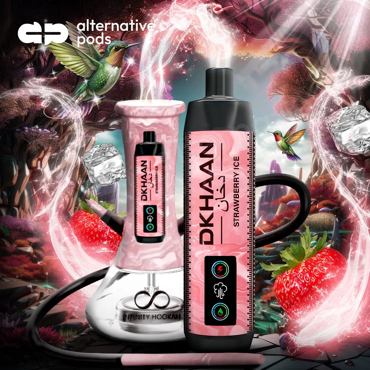 DKHAAN 15000 PUFFS DISPOSABLES BIG CLOUD - Strawberry Ice 