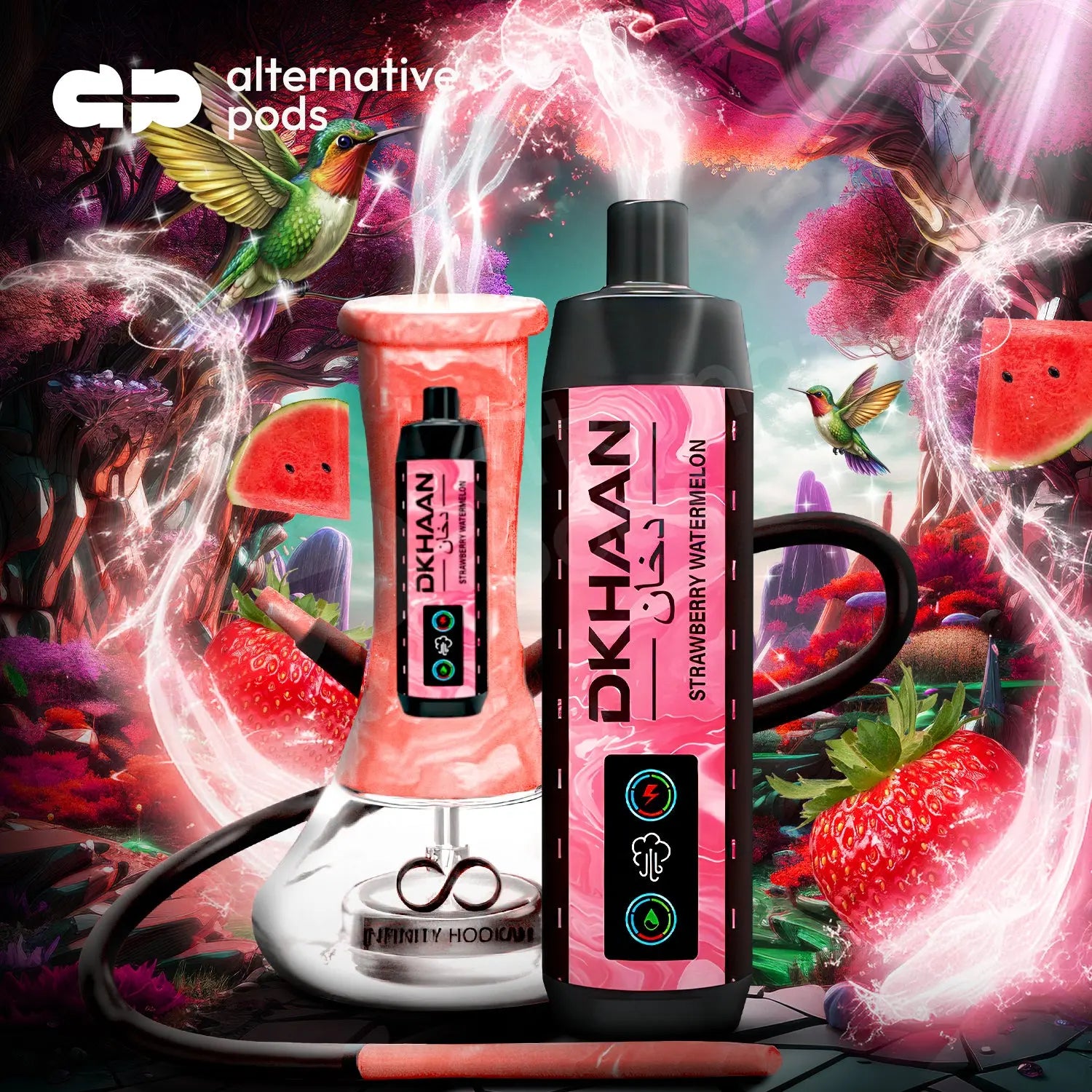 DKHAAN 15000 PUFFS DISPOSABLES BIG CLOUD - Strawberry Watermelon 