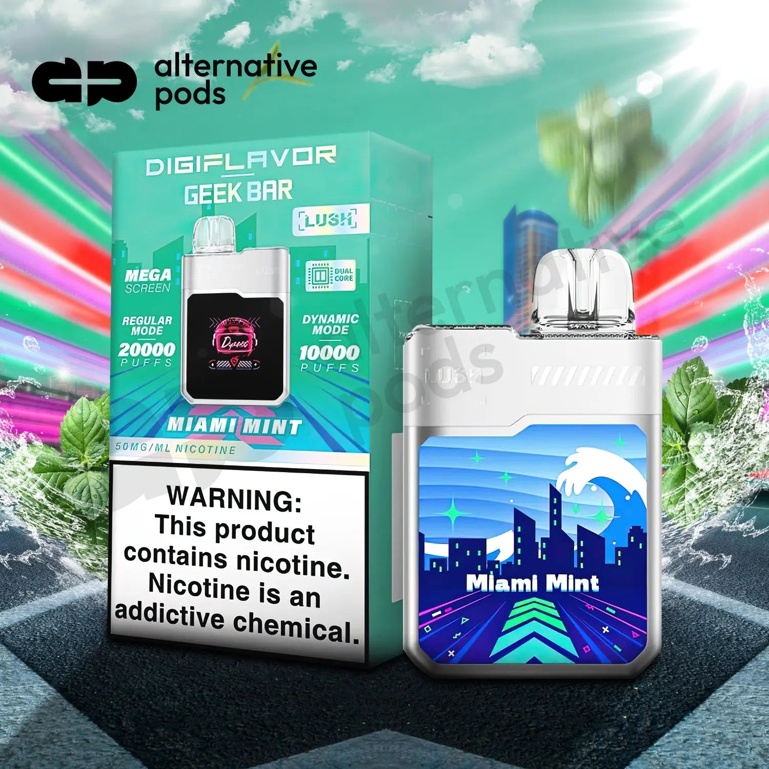 Geek Bar Digiflavor Lush 20K - Miami Mint 