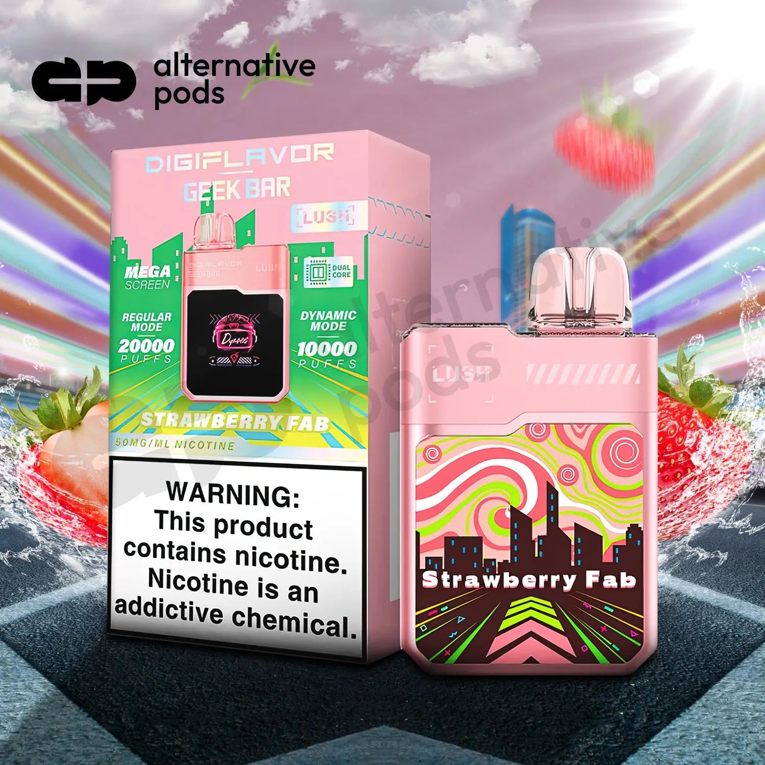 Geek Bar Digiflavor Lush 20K - Strawberry Fab 