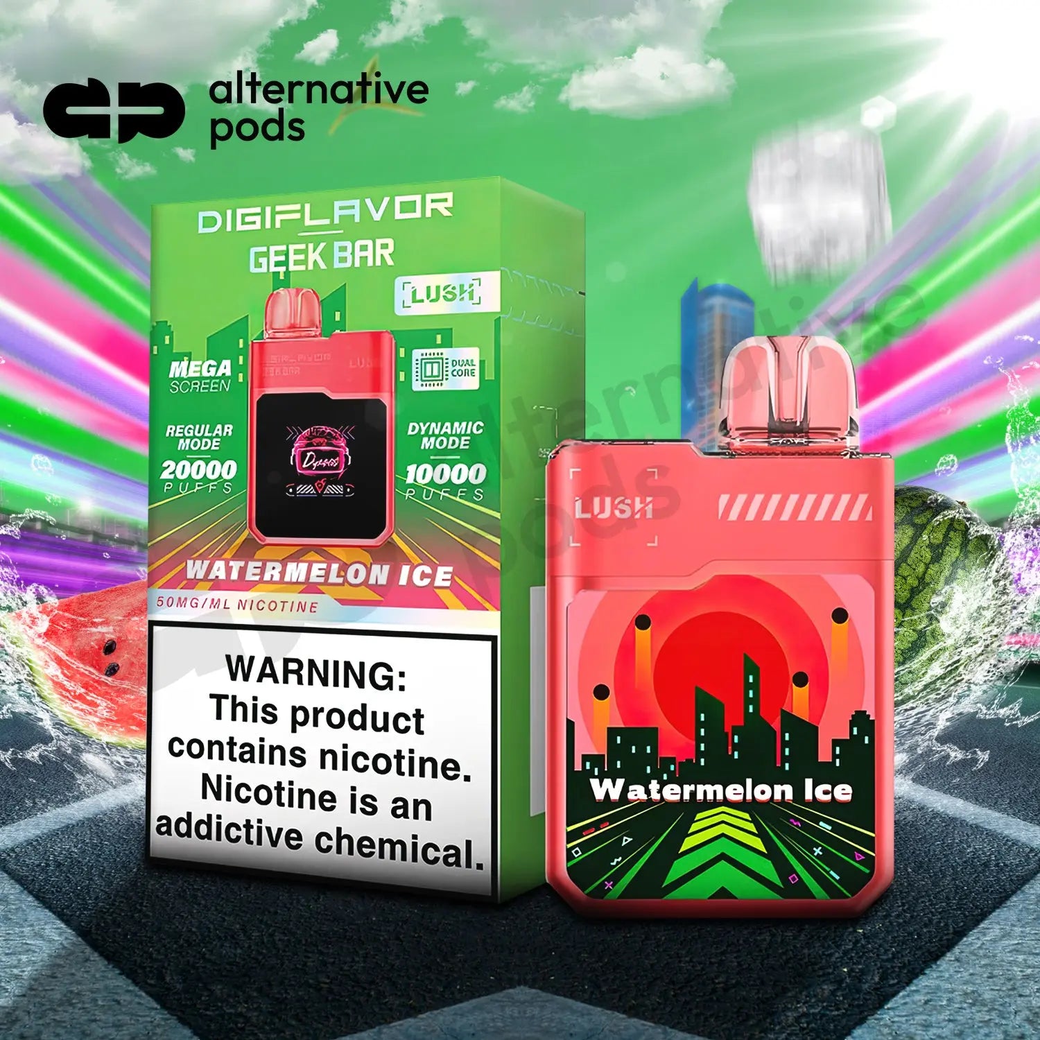 Geek Bar Digiflavor Lush 20K - Watermelon Ice 