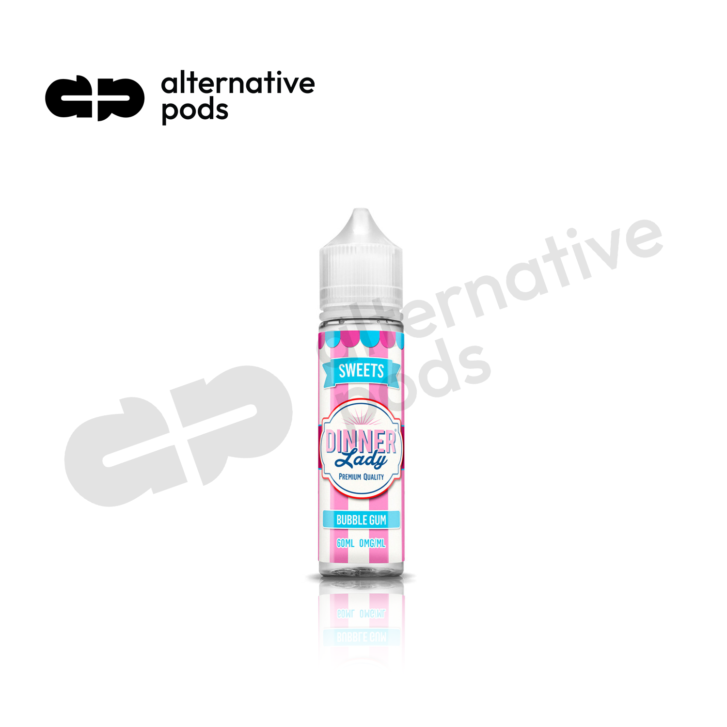 Dinner Lady Synthetic Nicotine E-Liquid 60ML - Bubble Gum (Sweets)