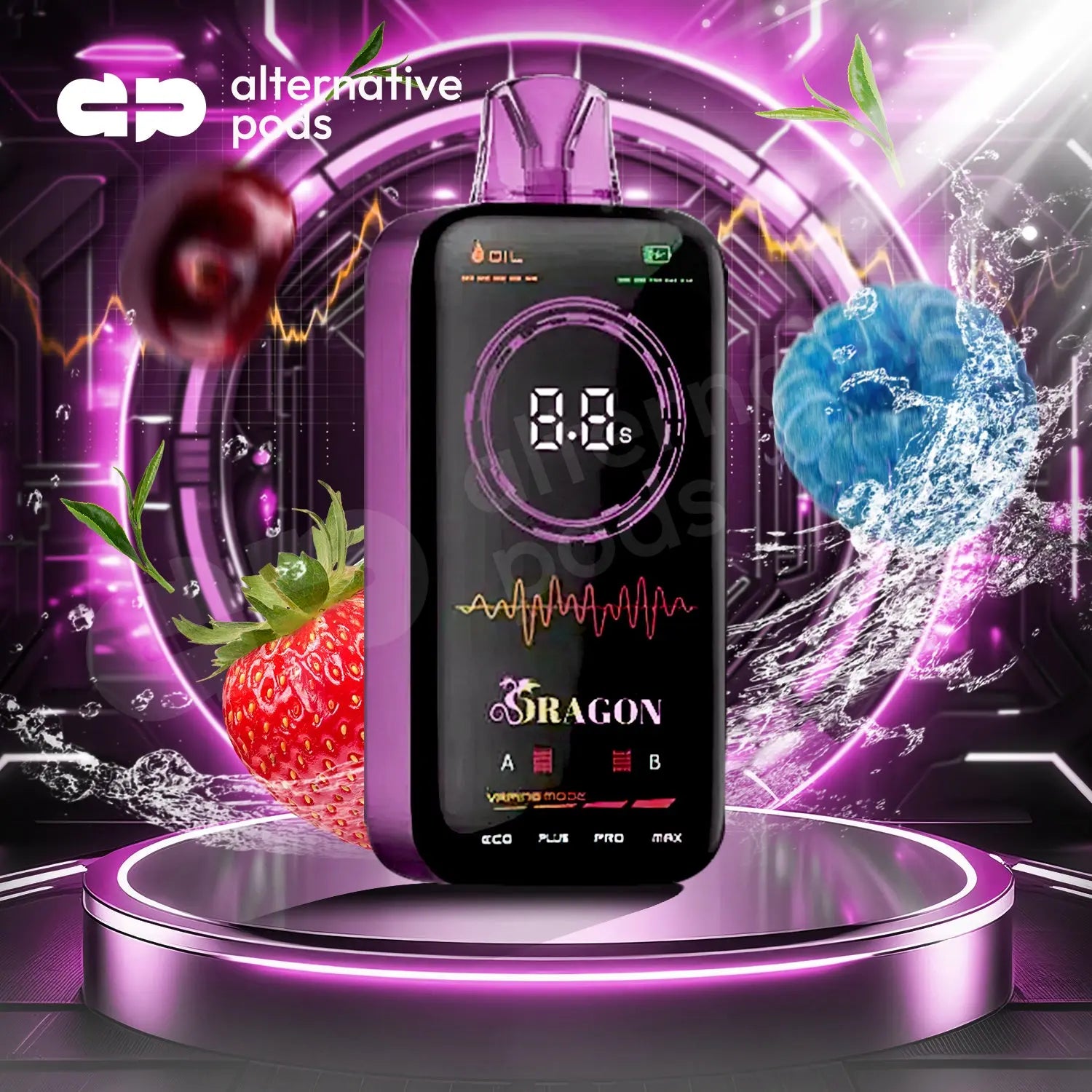 Dragon Zero 16k Disposable 0% - Strawberry Raspberry Ice 