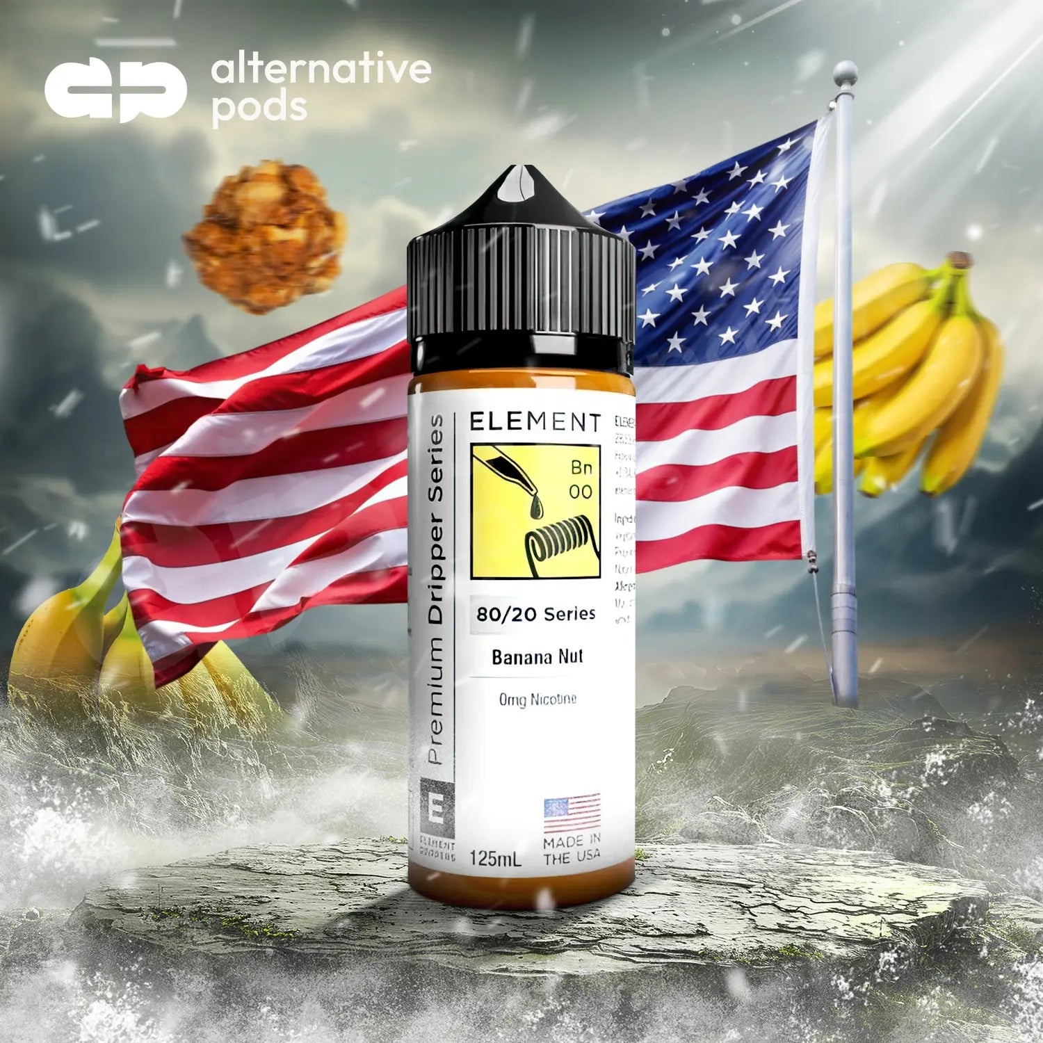 Dripper Series By Element E-Liquid 125ML - Banana Nut 