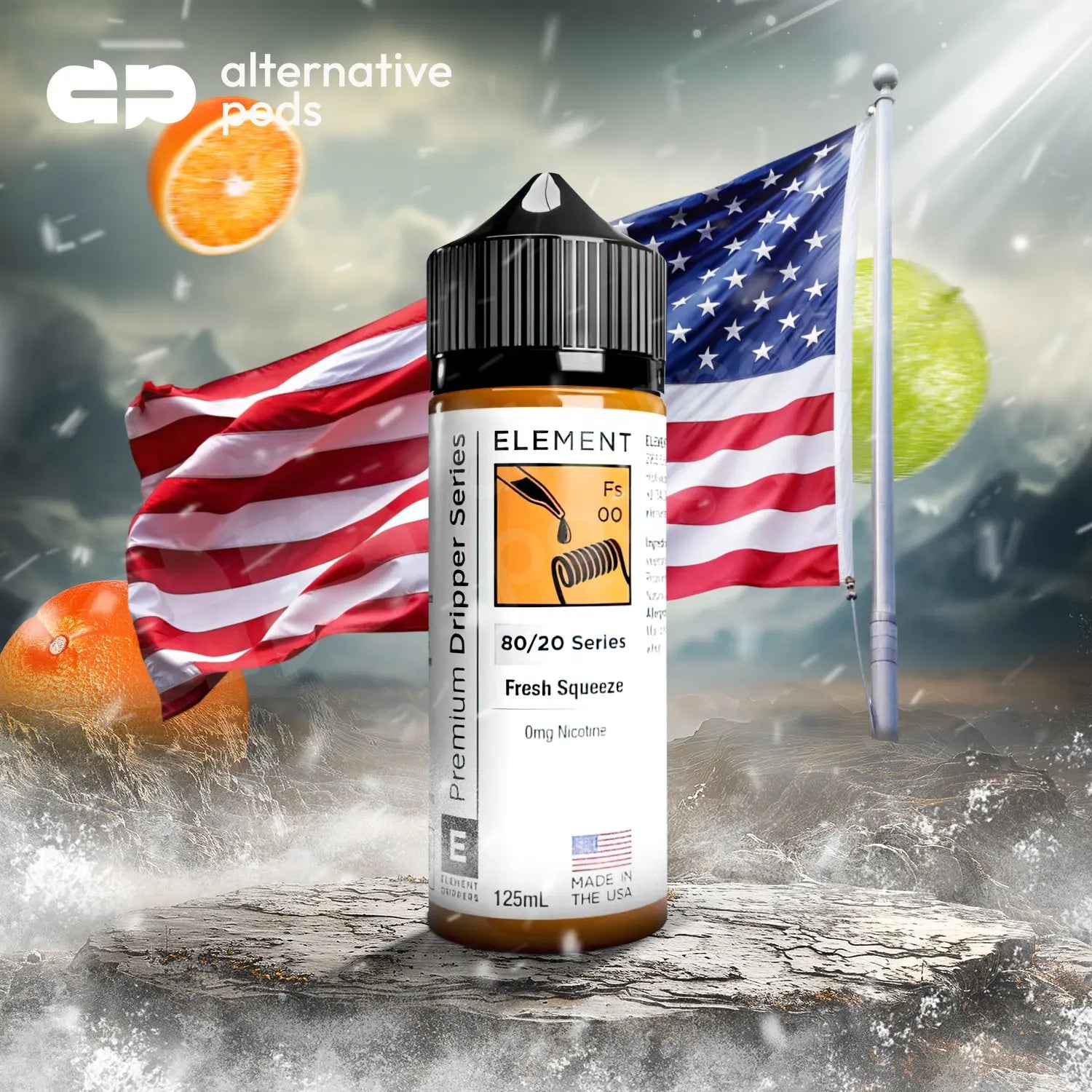 Dripper Series By Element E-Liquid 125ML - Fresh Squeeze 