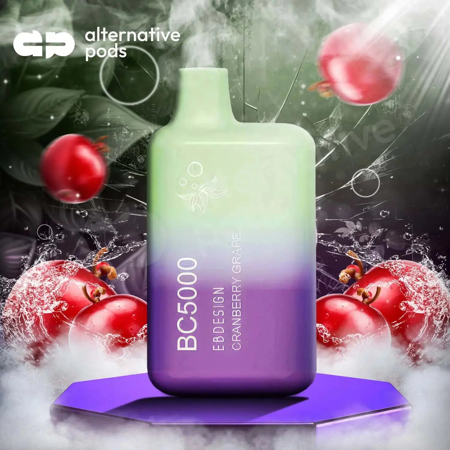 EB Design BC5000 0% Zero Nicotine Disposable Vape - Cranberry Grape