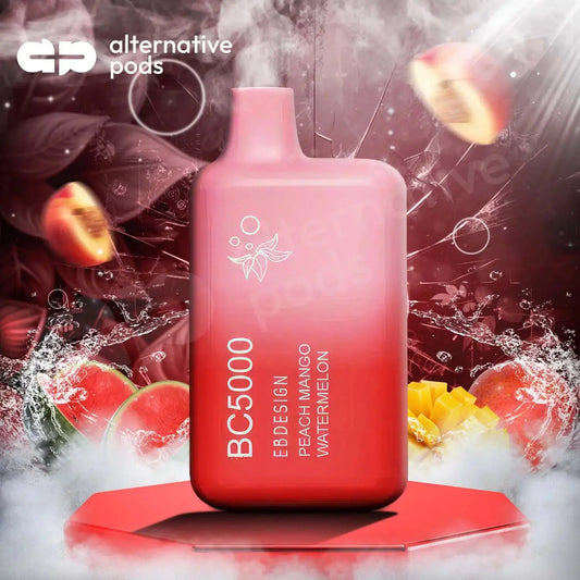 EB Design BC5000 0% Zero Nicotine Disposable Vape - Peach Mango Watermelon