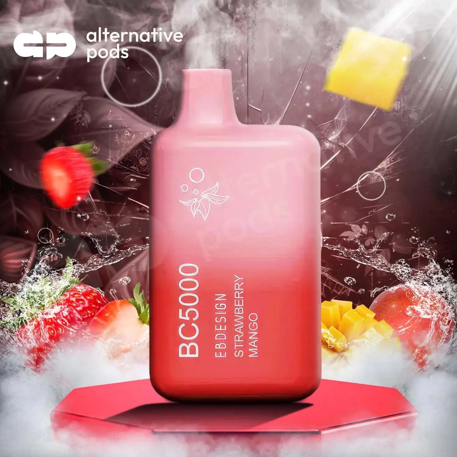 EB Design BC5000 0% Zero Nicotine Disposable Vape - Strawberry Mango