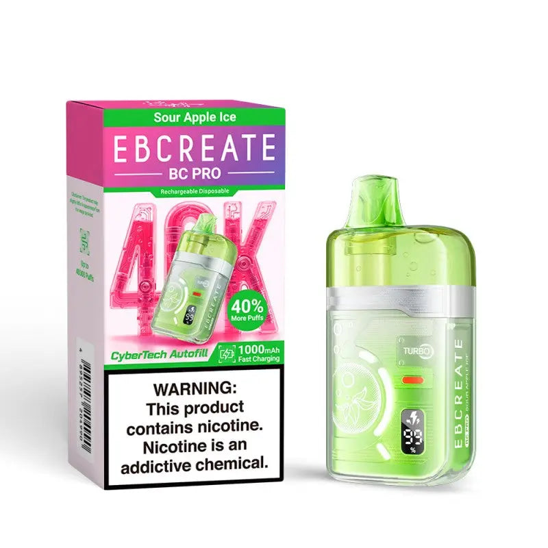 EBCREATE BC Pro 40K Disposable - Sour Apple Ice 
