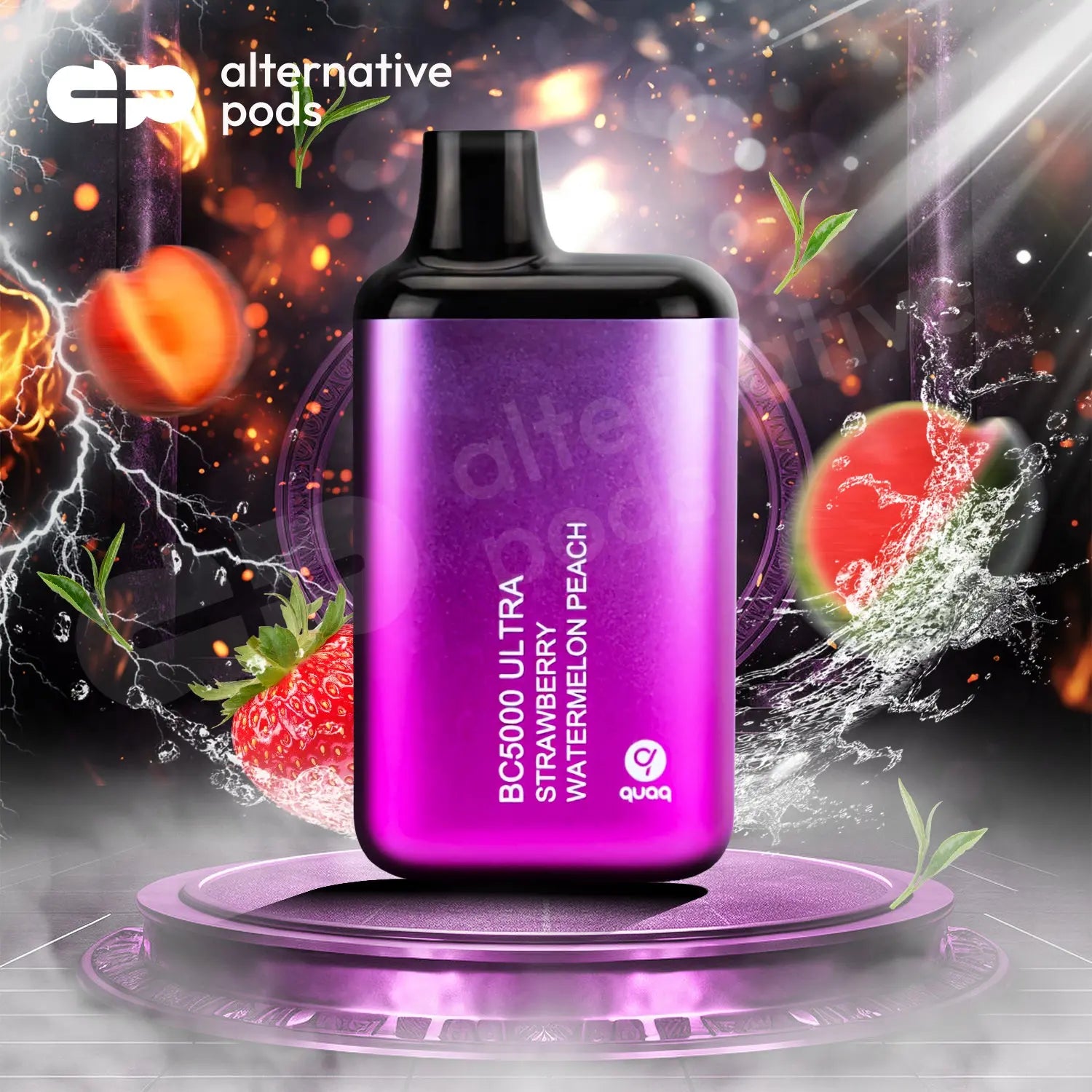 EBDesign BC5000 ULTRA Disposable Vape 650mAh 13ML 5% - Strawberry Watermelon Peach 