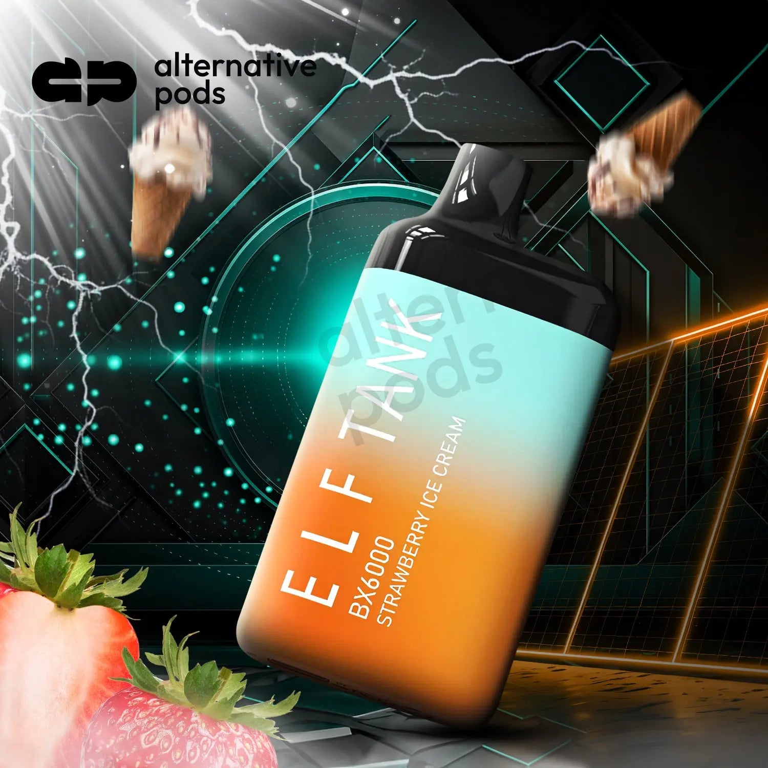 EBDesign BX6000 Disposable Vape - Strawberry Ice Cream 