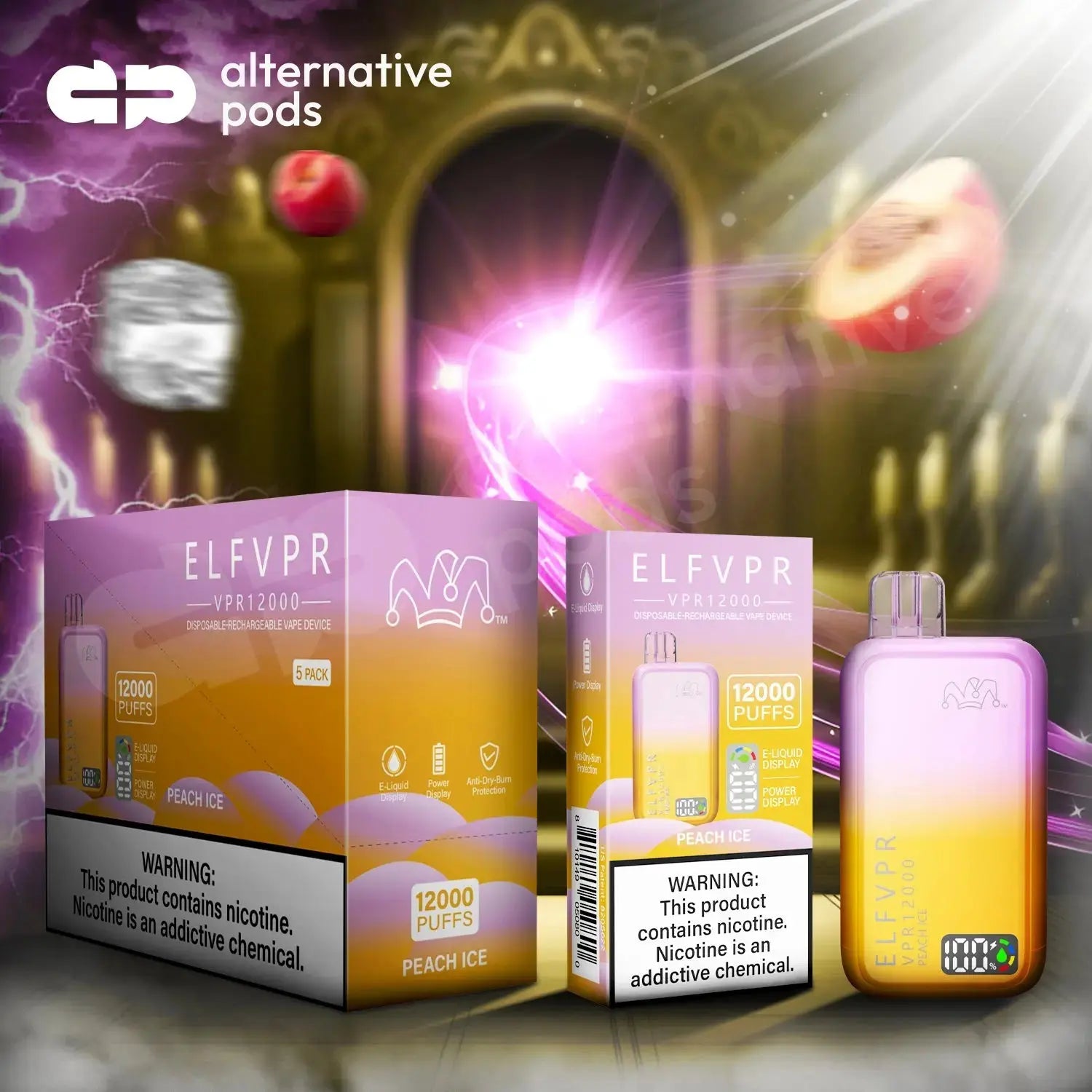 ELF VPR 12000 - Peach Ice 