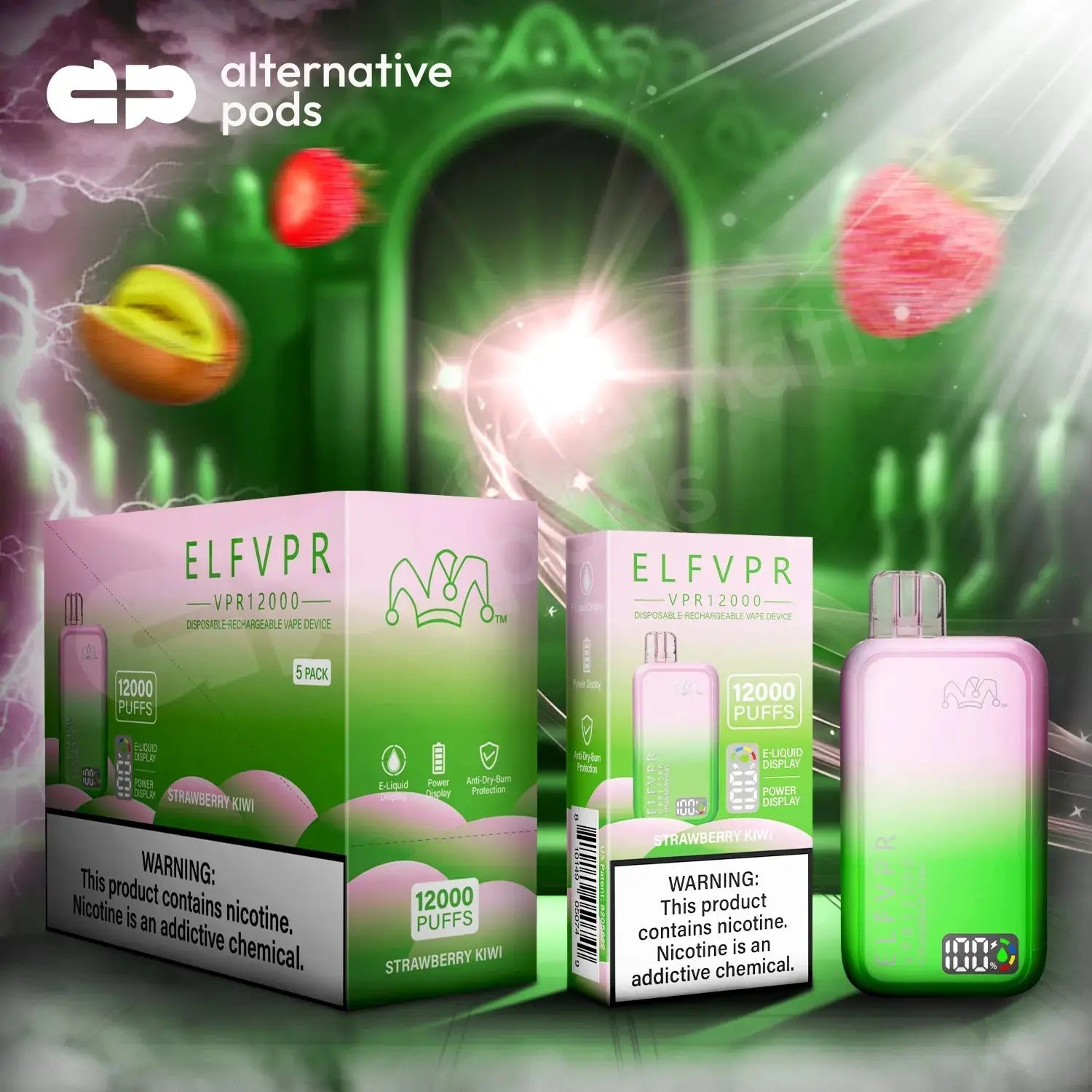 ELF VPR 12000 - Strawberry Kiwi 