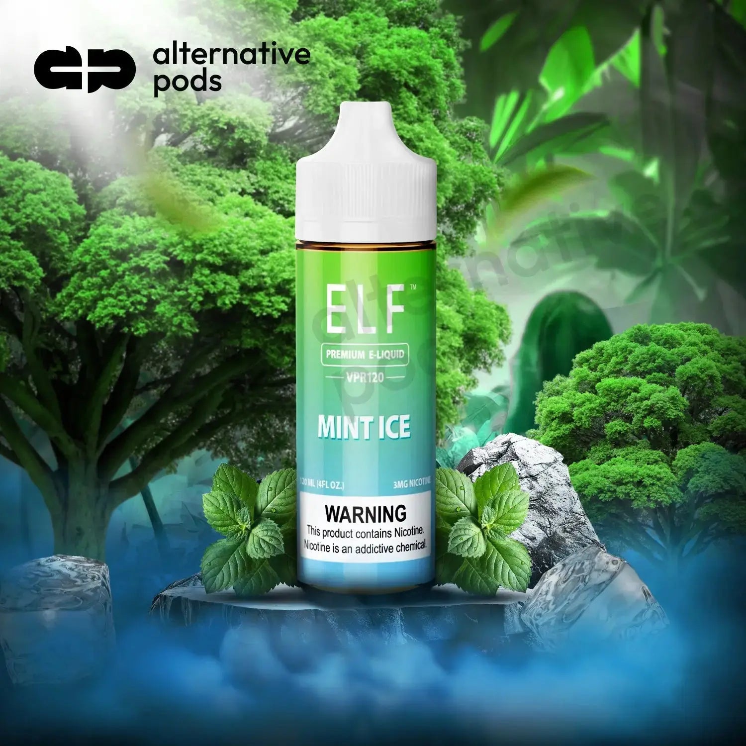 ELF VPR120 Premium Nicotine E-Liquid 120ML ELF VPR - Mint Ice 