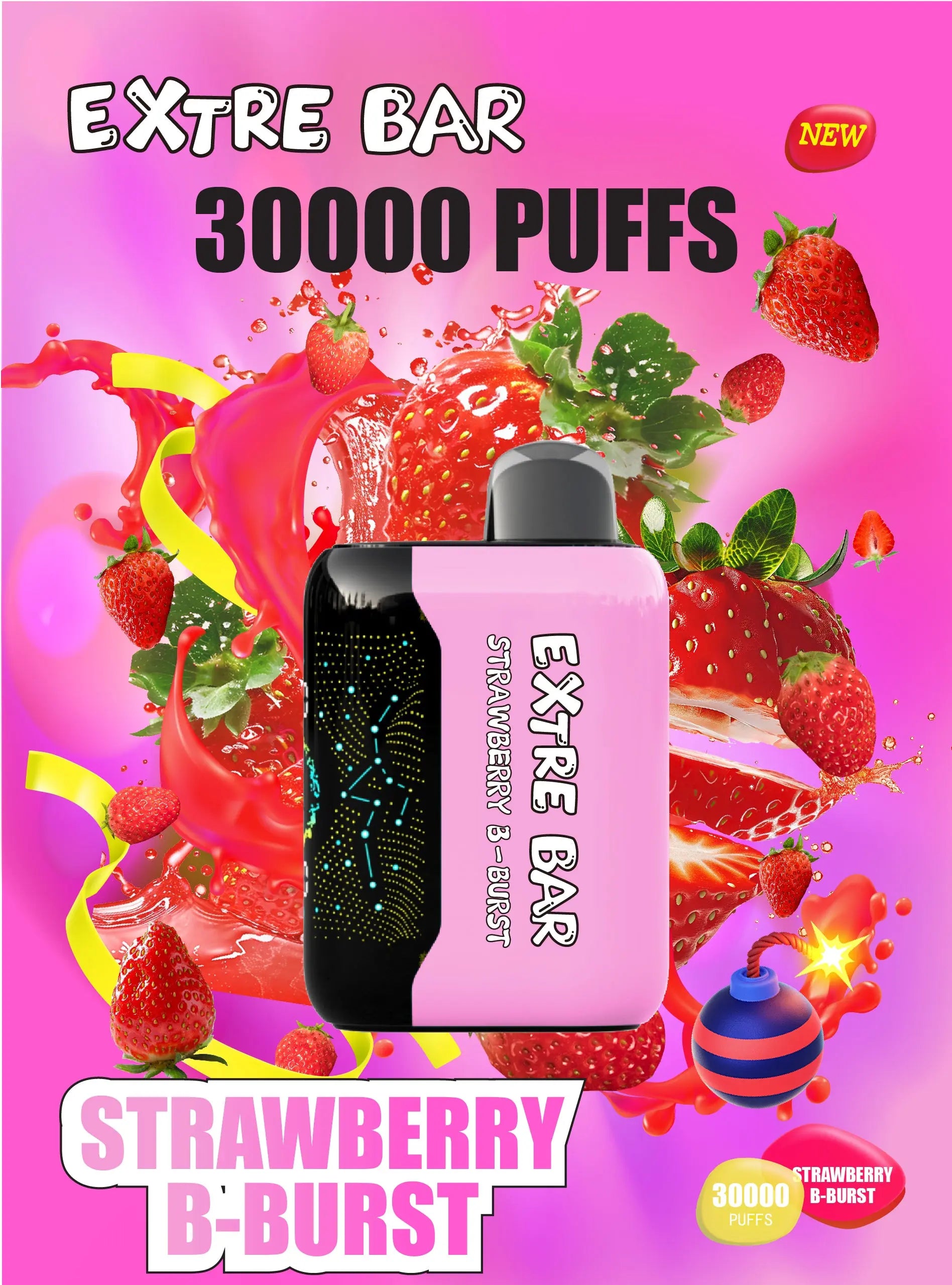 EXTRE BAR 30000 - Strawberry B-Burst 