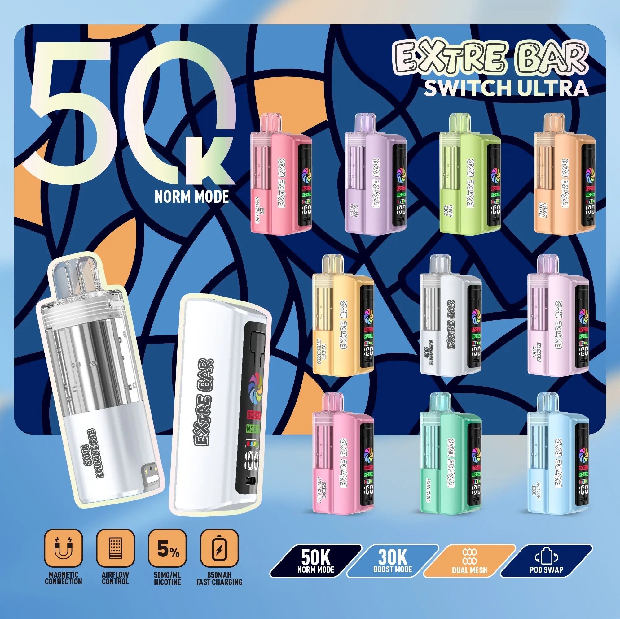 EXTRE BAR SWITCH ULTRA 50K Kit 5% Vape EXTRE BAR SWITCH ULTRA 50K Kit 5% Vape