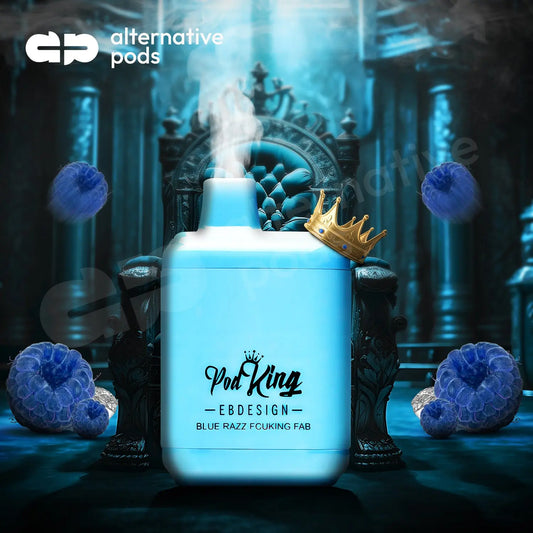 Ebdesign X Podking Xc5000 5% Nic Rechargeable Disposable 5000 Puffs 13.5 - Blue Razz Fcuking Fab 