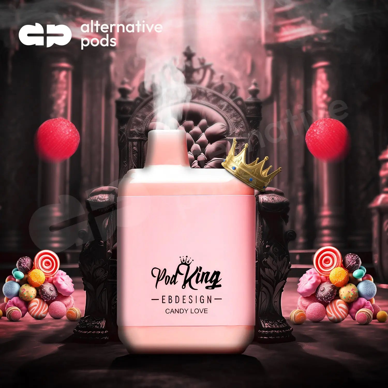 Ebdesign X Podking Xc5000 5% Nic Rechargeable Disposable 5000 Puffs 13.5 - Candy Love 