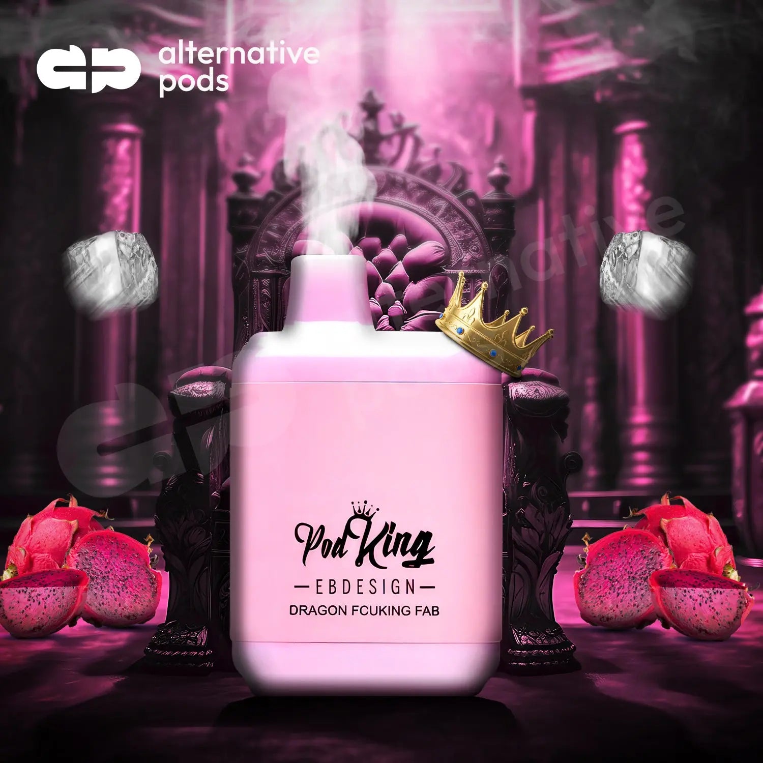 Ebdesign X Podking Xc5000 5% Nic Rechargeable Disposable 5000 Puffs 13.5 - Dragon Fcuking Fab 