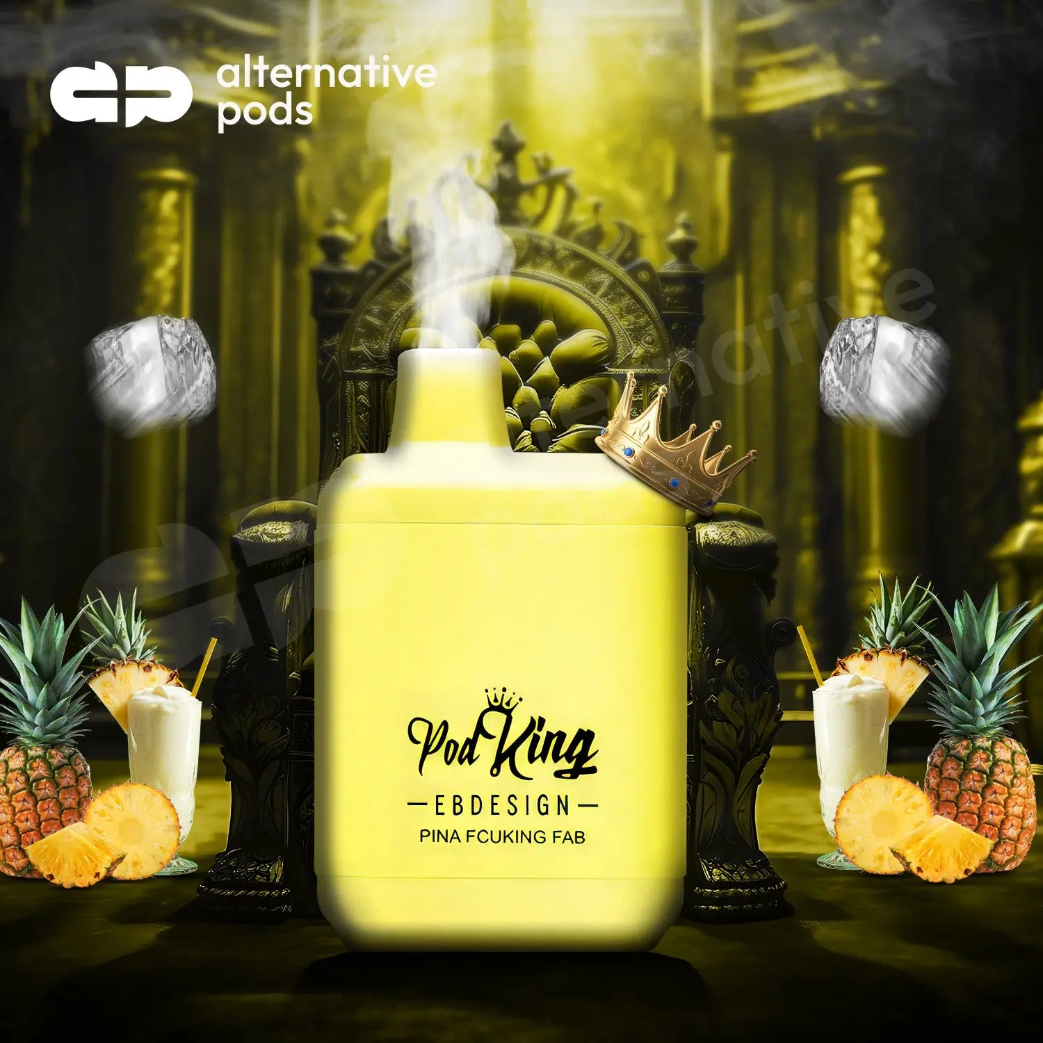 Ebdesign X Podking Xc5000 5% Nic Rechargeable Disposable 5000 Puffs 13.5 - Pina Fcukin Fab 