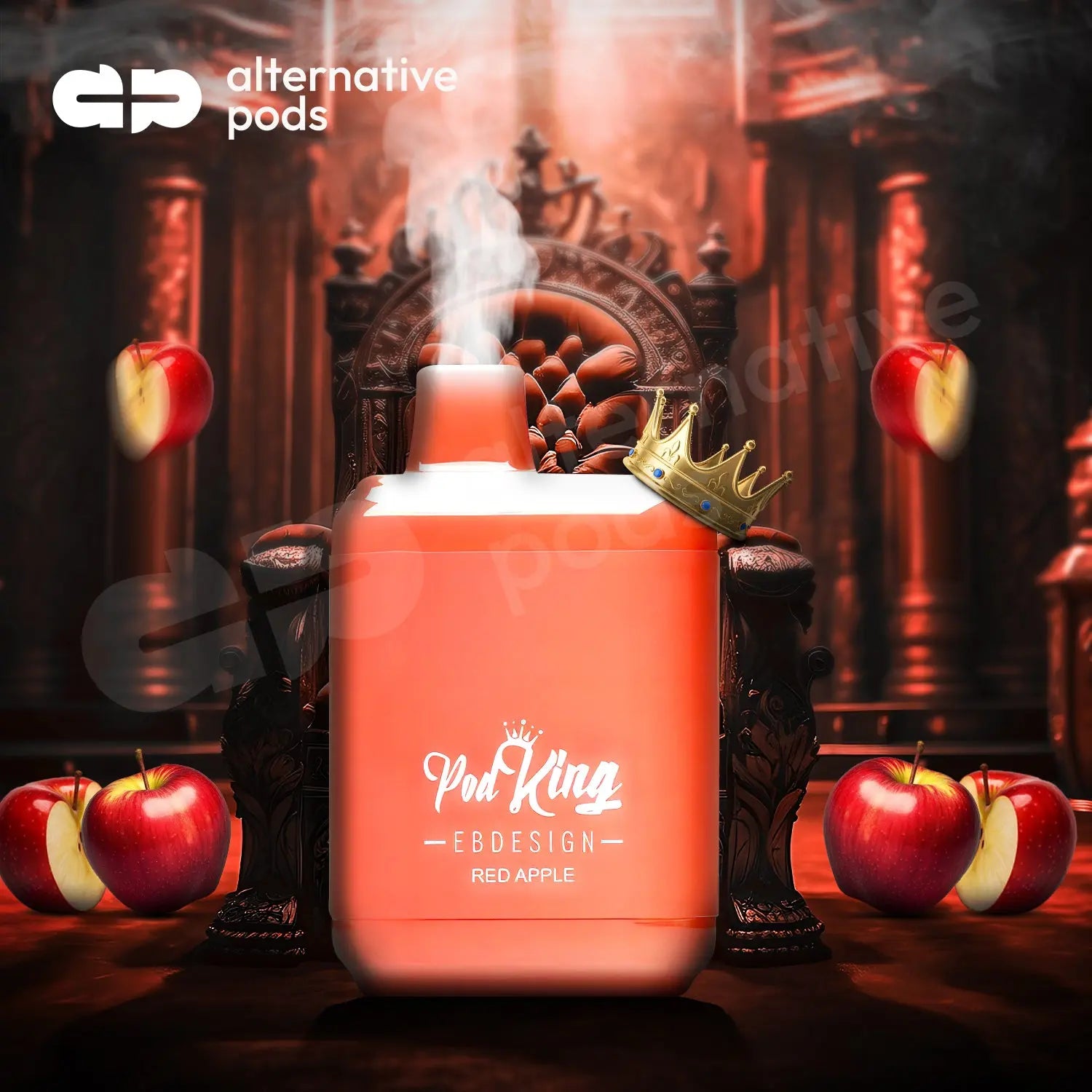 Ebdesign X Podking Xc5000 5% Nic Rechargeable Disposable 5000 Puffs 13.5 - Red Apple 